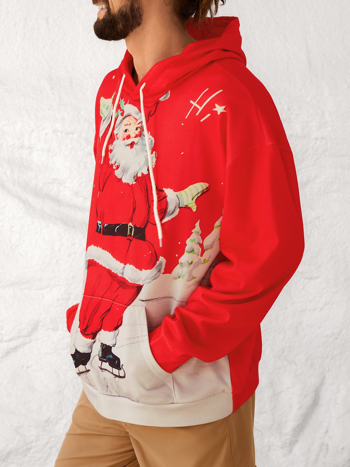 Men's Christmas Graphic Print Hoodie