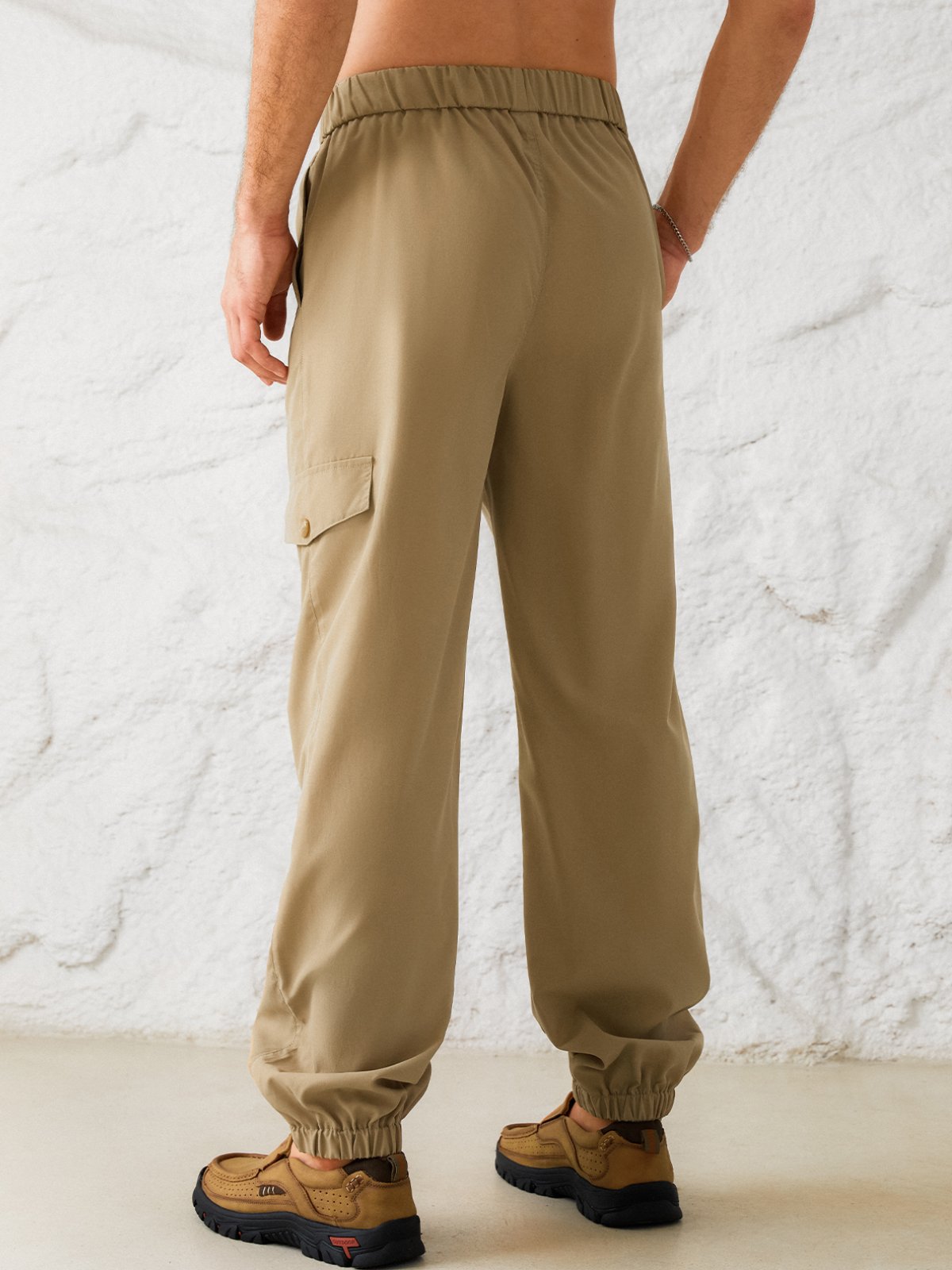 Cotton and linen style based leisure trousers
