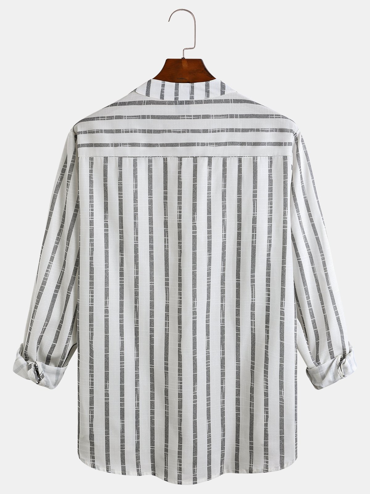 Cotton Linen Striped Casual Long Sleeve Shirt