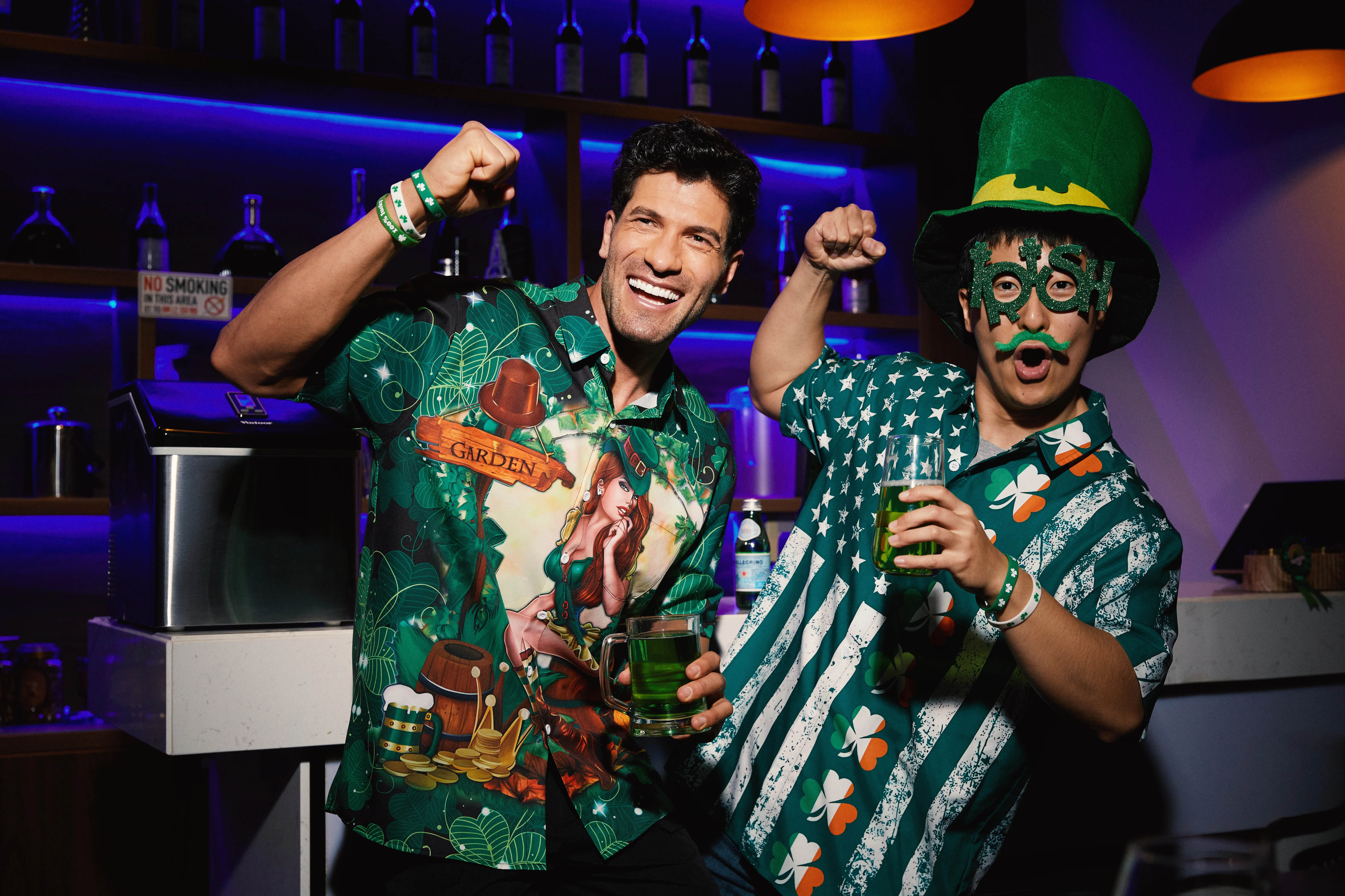 St. Patrick's Day Chest Pocket Short Sleeve Casual Shirt