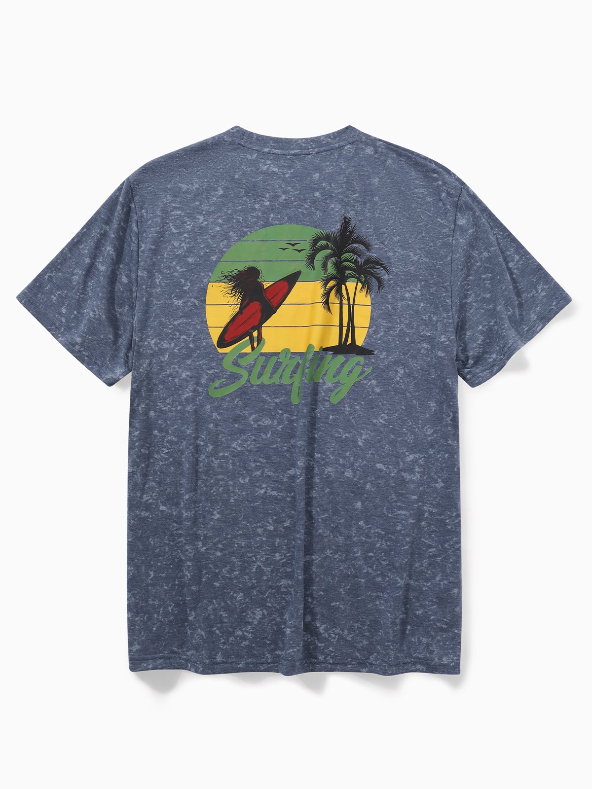 Washed Cotton Coconut Tree Crew T-Shirt