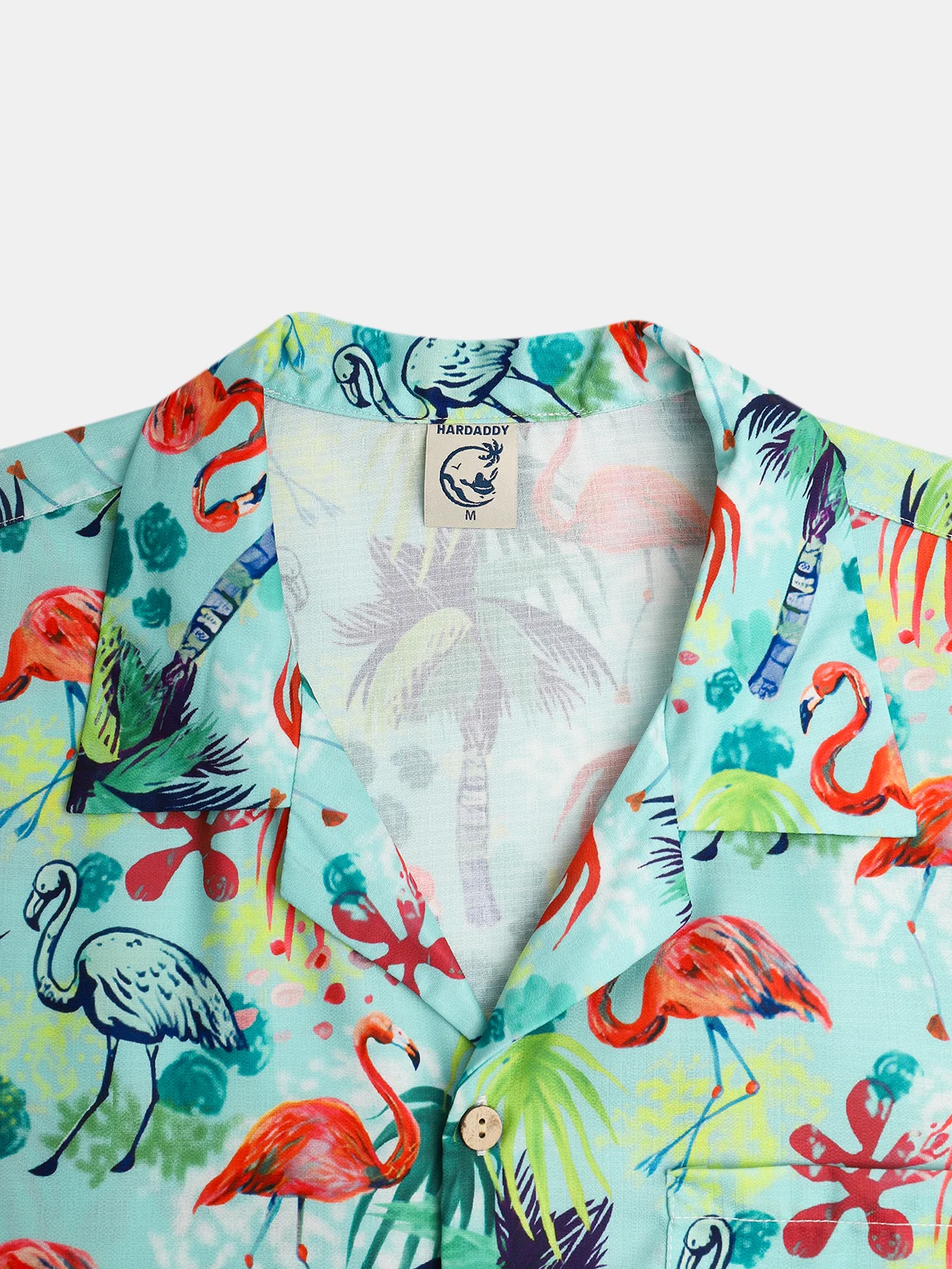 Flamingo Chest Chest Pocket Sleeve Resort Shirt