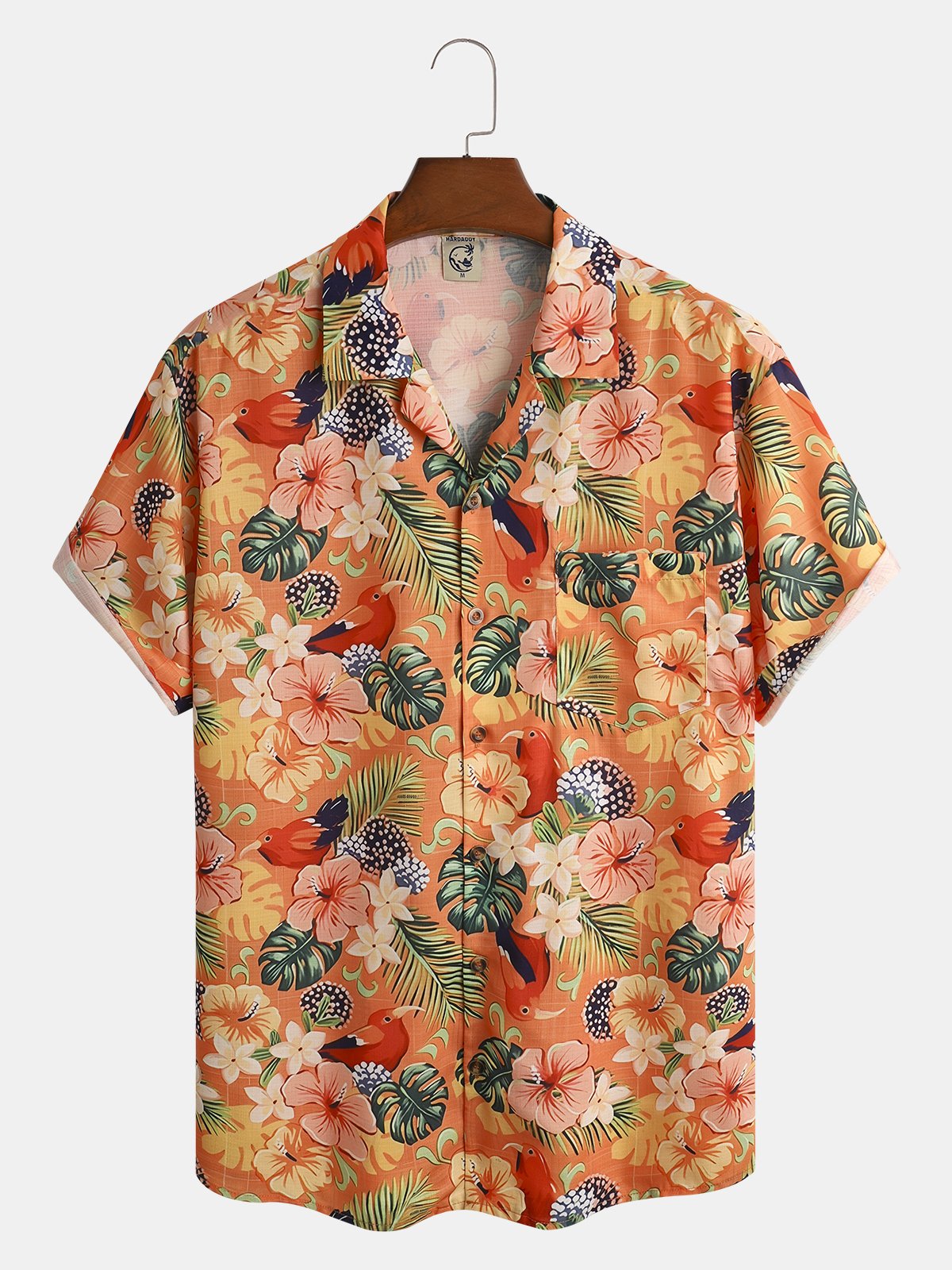Floral Chest Pocket Short Sleeve Resort Shirt
