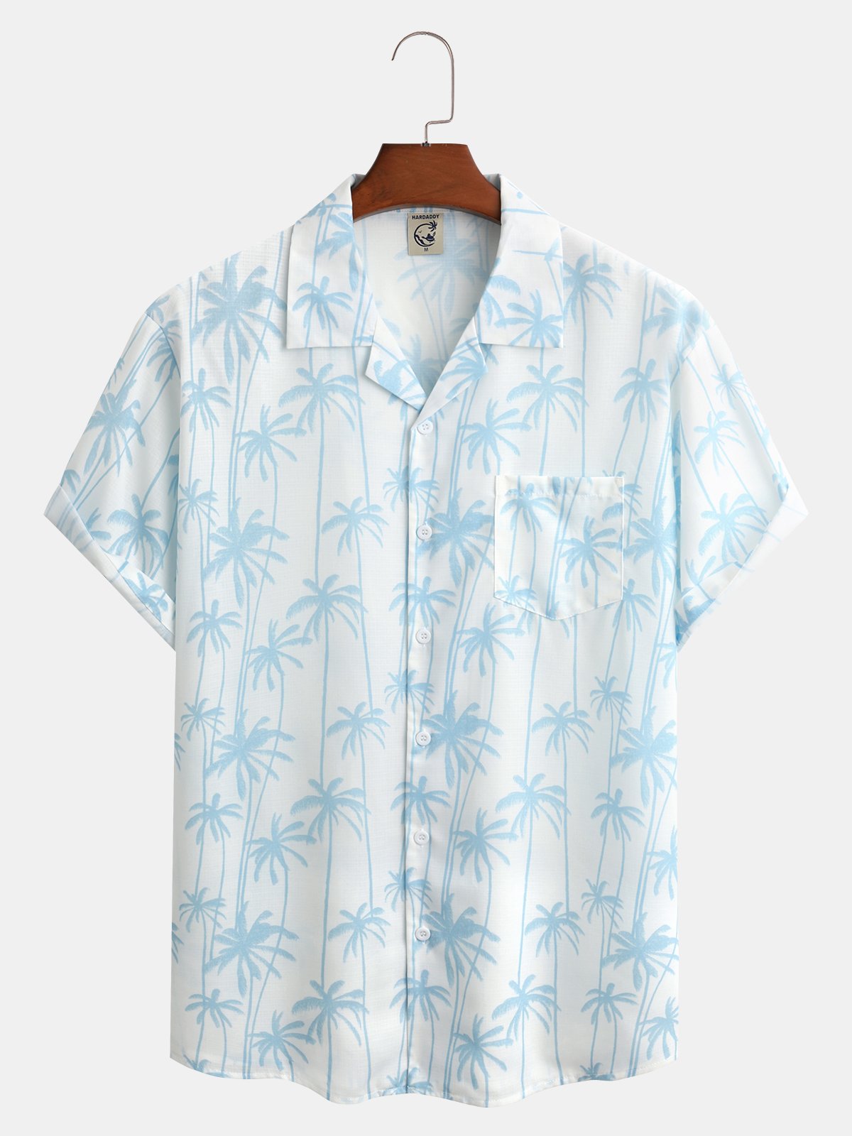 Coconut Tree Chest Pocket Short Sleeve Aloha Shirt