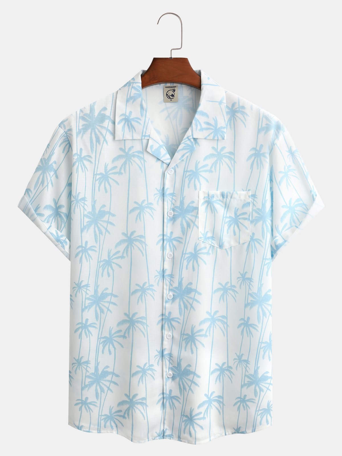 Coconut Tree Chest Pocket Short Sleeve Aloha Shirt