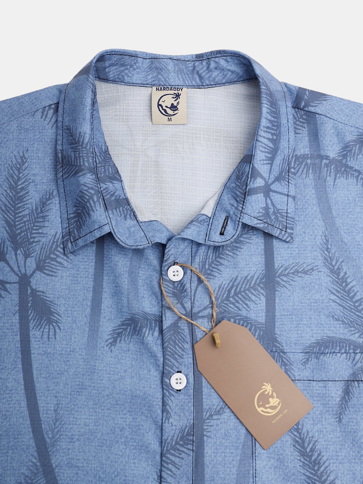 Coconut Tree Chest Pocket Short Sleeve Resort Shirt