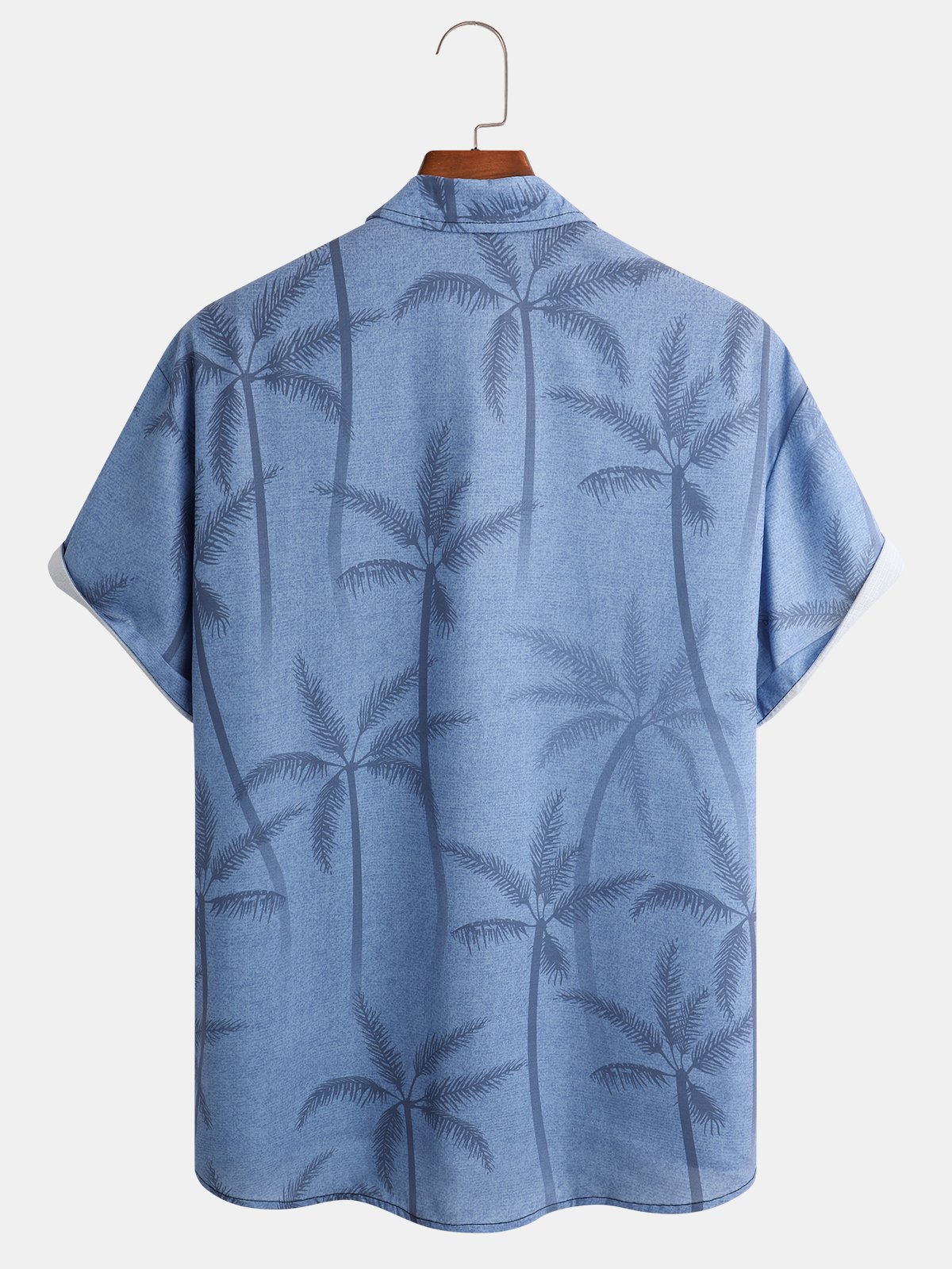 Coconut Tree Chest Pocket Short Sleeve Resort Shirt
