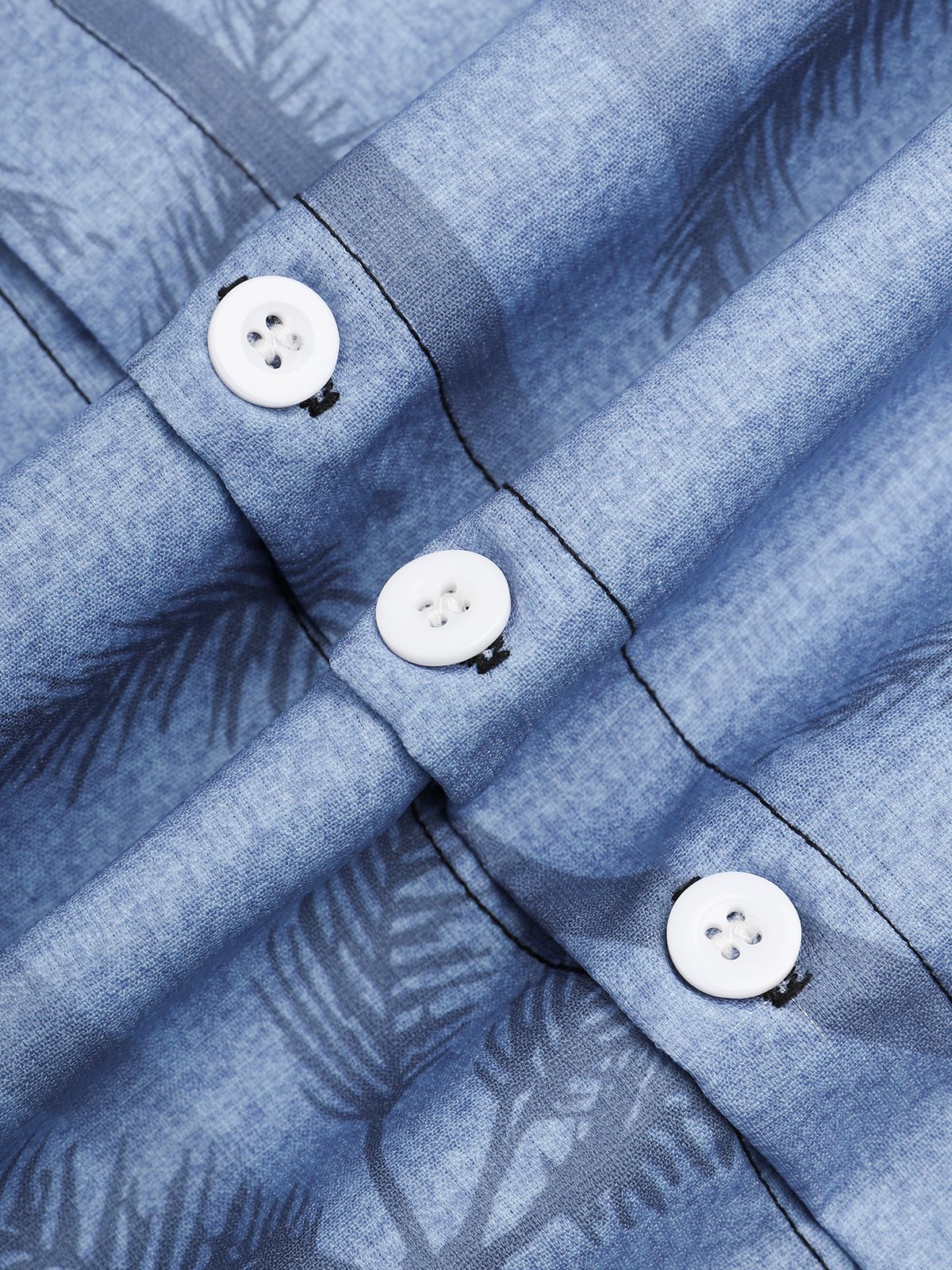 Coconut Tree Chest Pocket Short Sleeve Resort Shirt