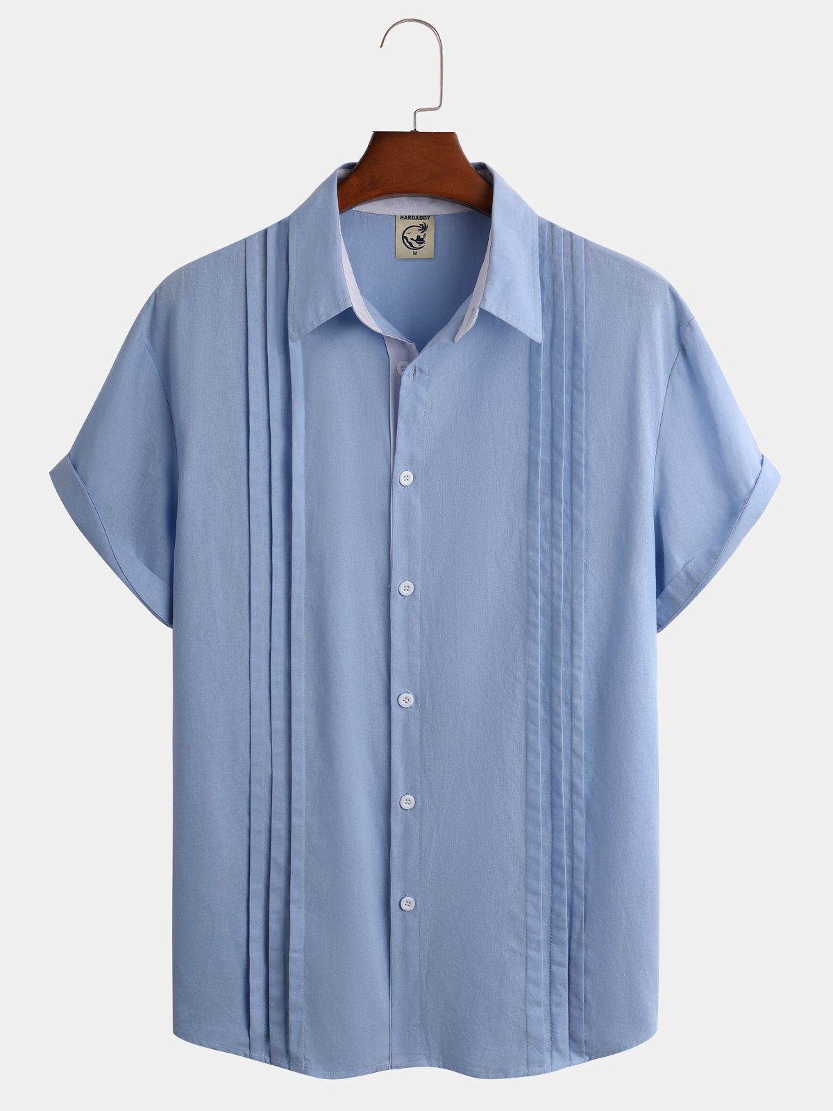 Color Block Short Sleeve Guayabera Shirt