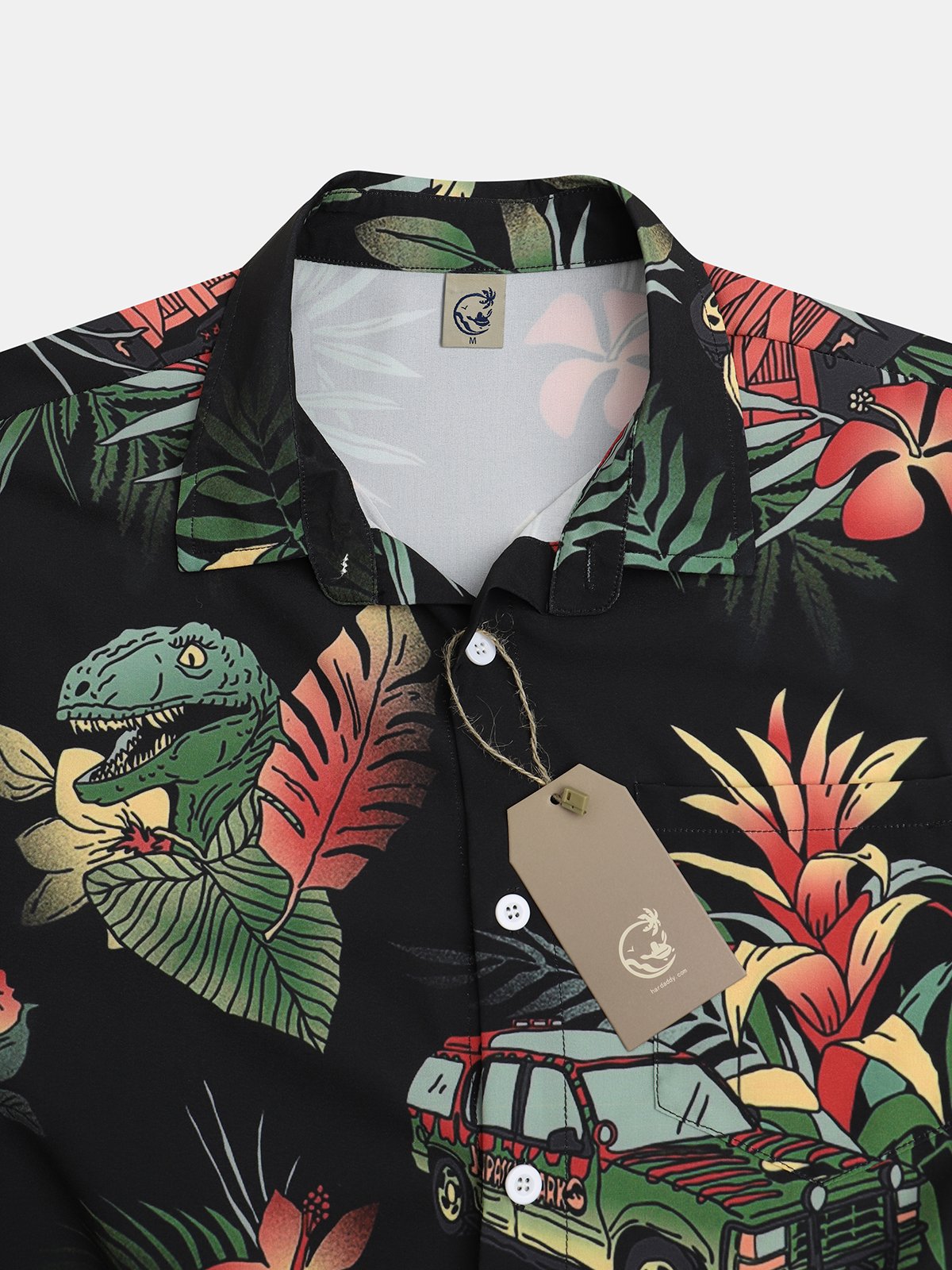 Men's Botanical Print Anti-Wrinkle Moisture Wicking Fabric Fashion Hawaiian Lapel Long Sleeve Shirts