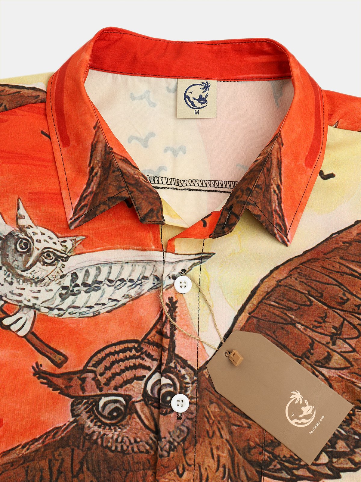 Men's Halloween Print Short Sleeve Hawaiian Shirt with Chest Pocket