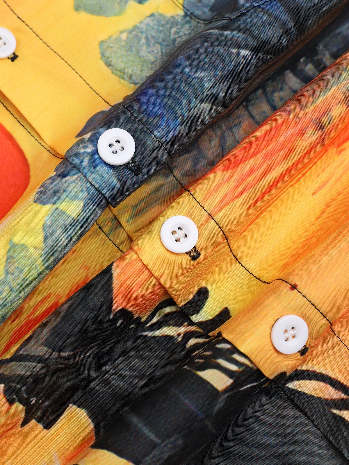 Men's Halloween Print Short Sleeve Hawaiian Shirt with Chest Pocket