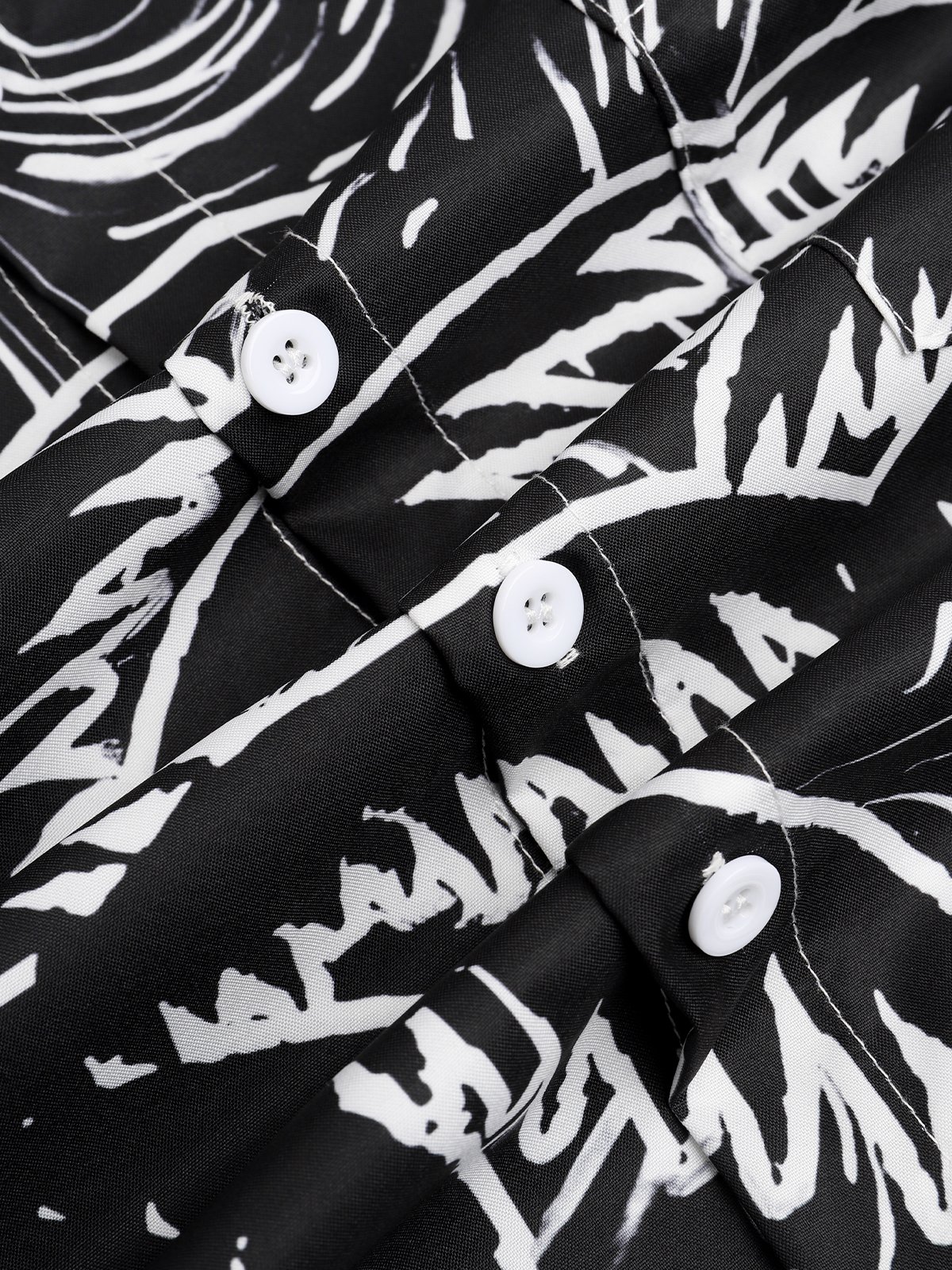 Men's Coconut Tree Print Moisture Wicking Fabric Fashion Lapel Short Sleeve Hawaiian Shirt