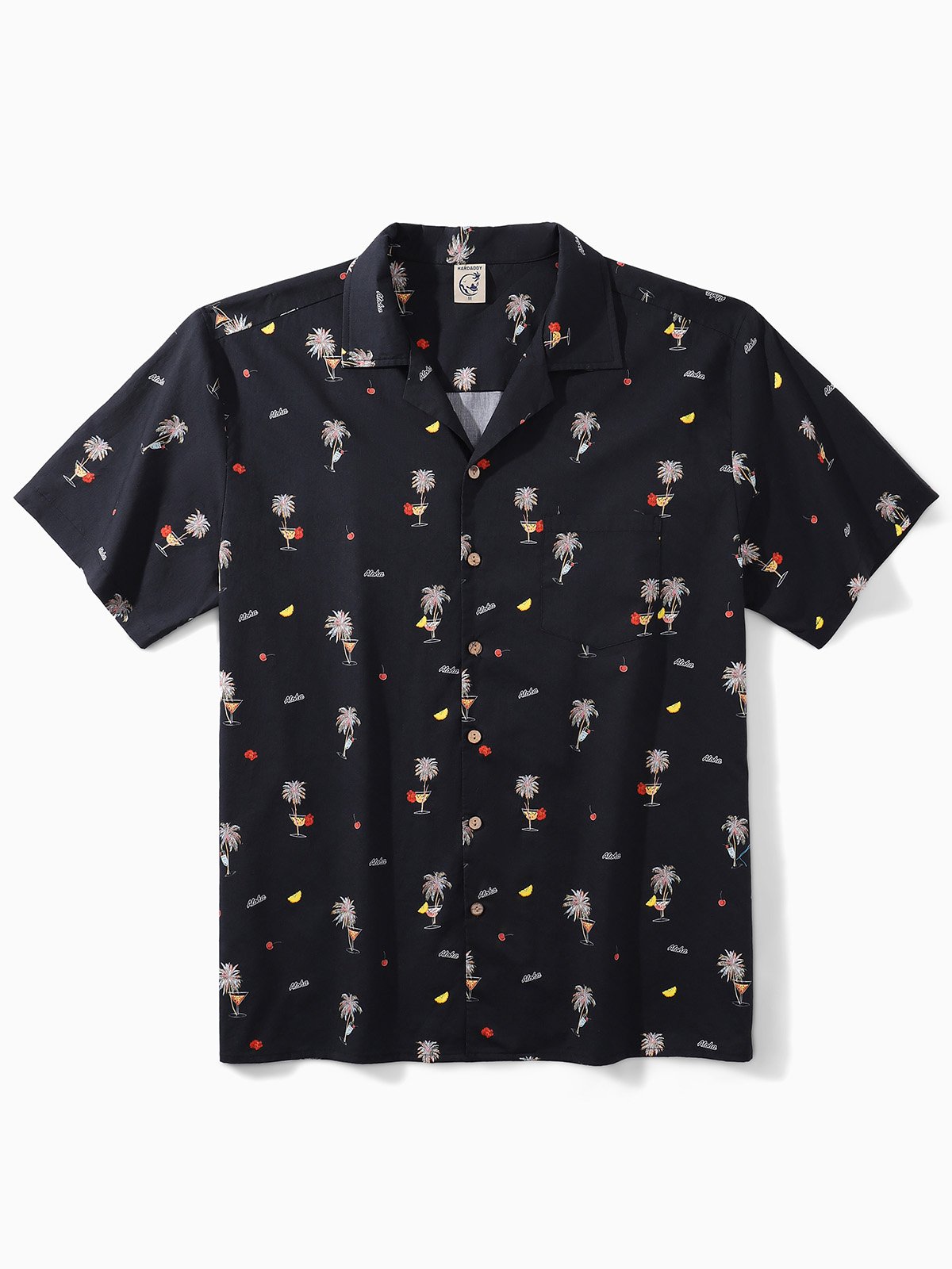 Hardaddy® Cotton Coconut Tree Chest Pocket Resort Shirt