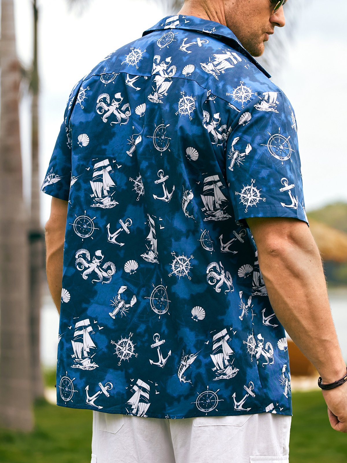 Hardaddy® Cotton Nautical Elements Aloha Shirt