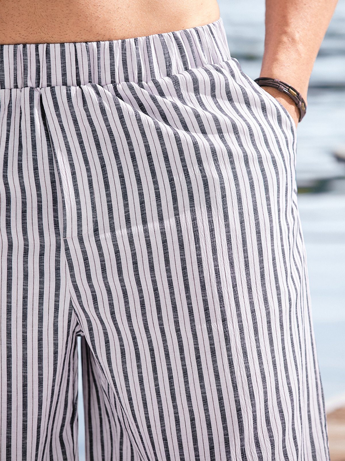 Men's Bubble Wrinkle Casual Shorts