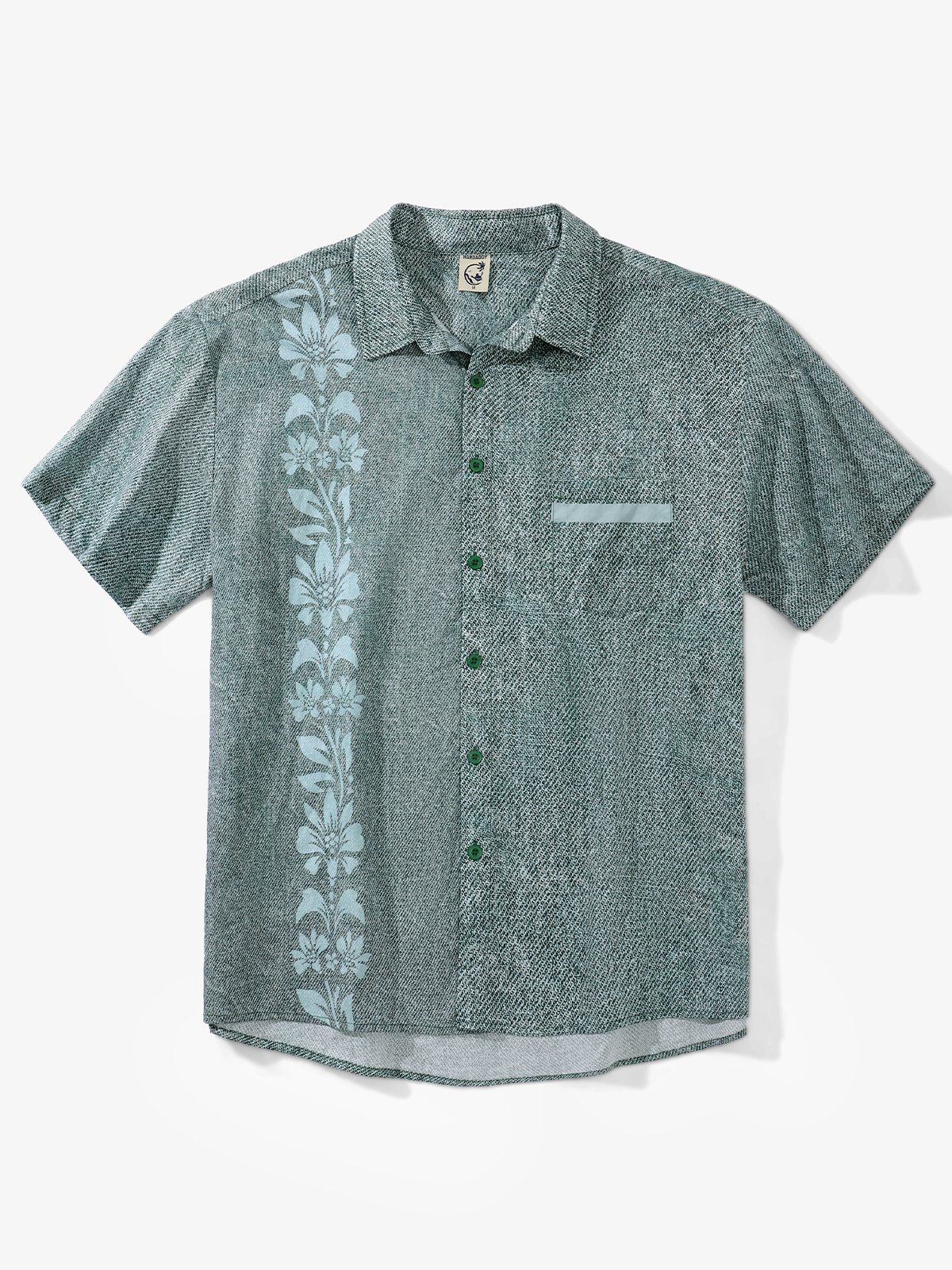 Hardaddy®Cotton Tropical Floral Short Sleeve Guayabera Shirt