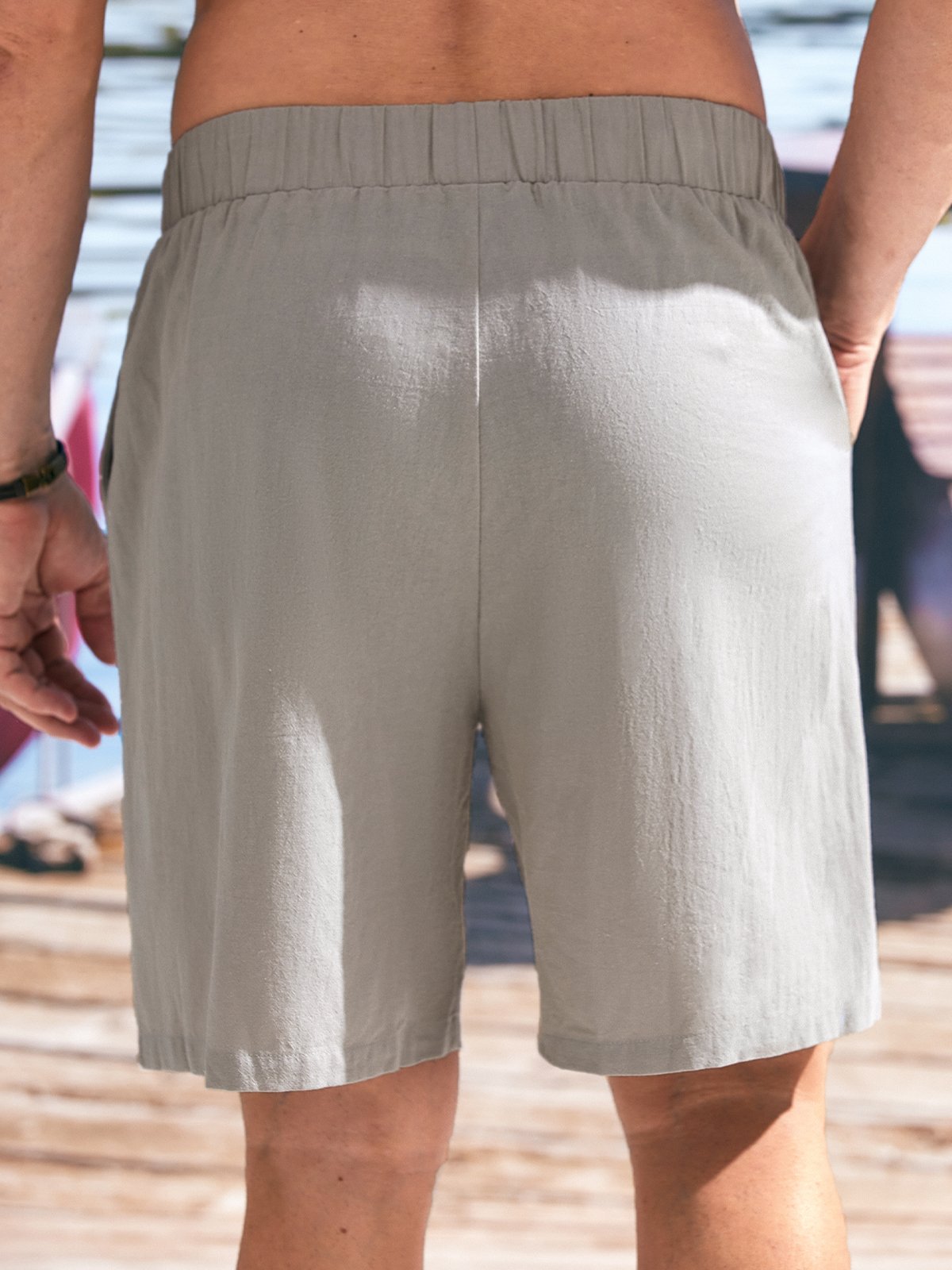 Cotton Linen Hawaiian Casual Shorts