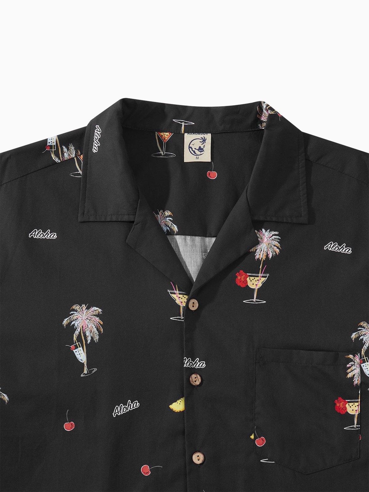 Hardaddy® Cotton Coconut Tree Chest Pocket Resort Shirt