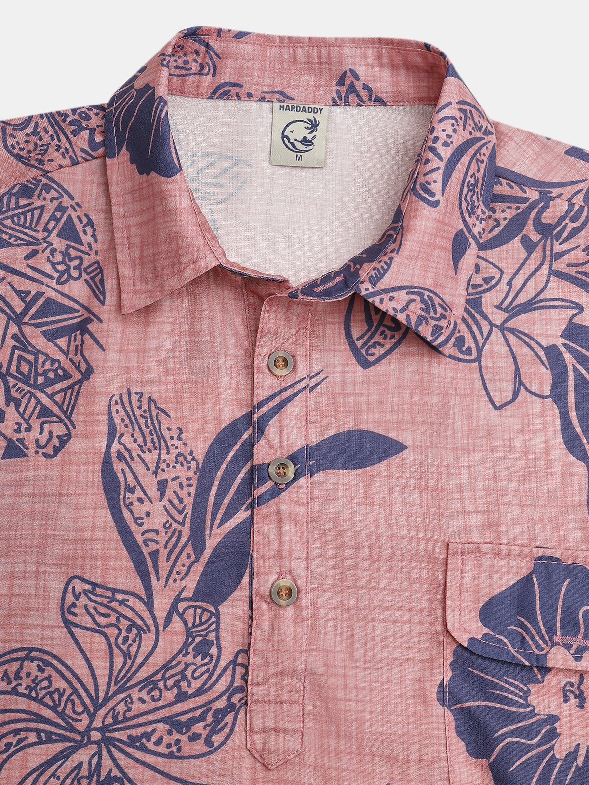 Botanical Print Chest Pocket Short Sleeve Resort Shirt