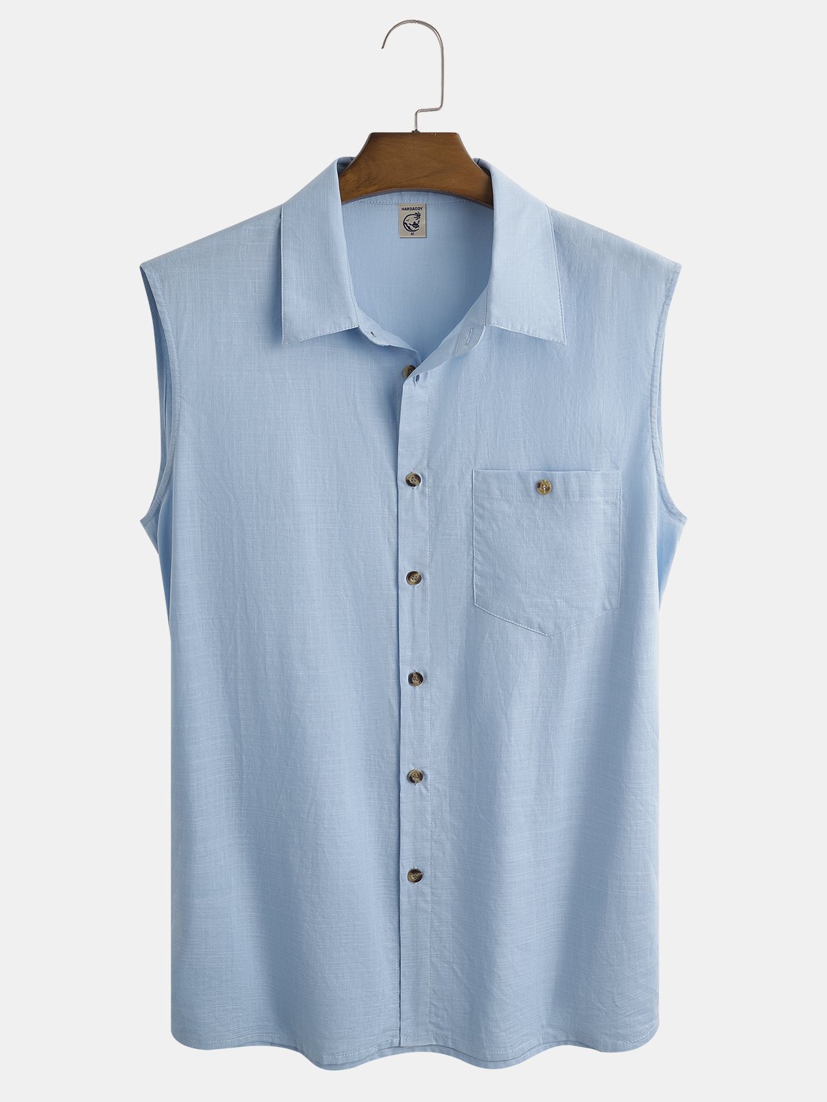 Cotton Plain Chest Pocket Vest