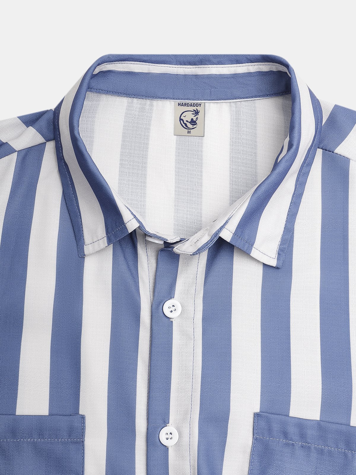 Cotton Linen Striped Casual Short Sleeve Shirt