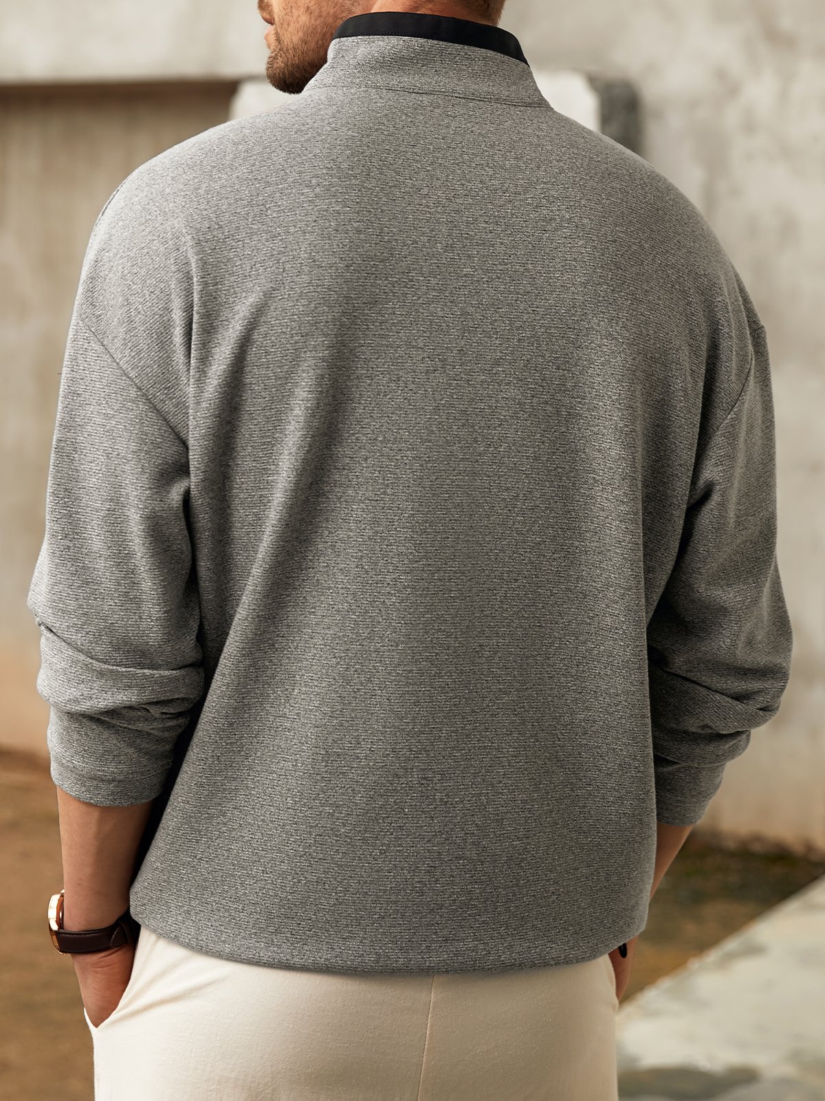 Stand Collar Zip Sweatshirt