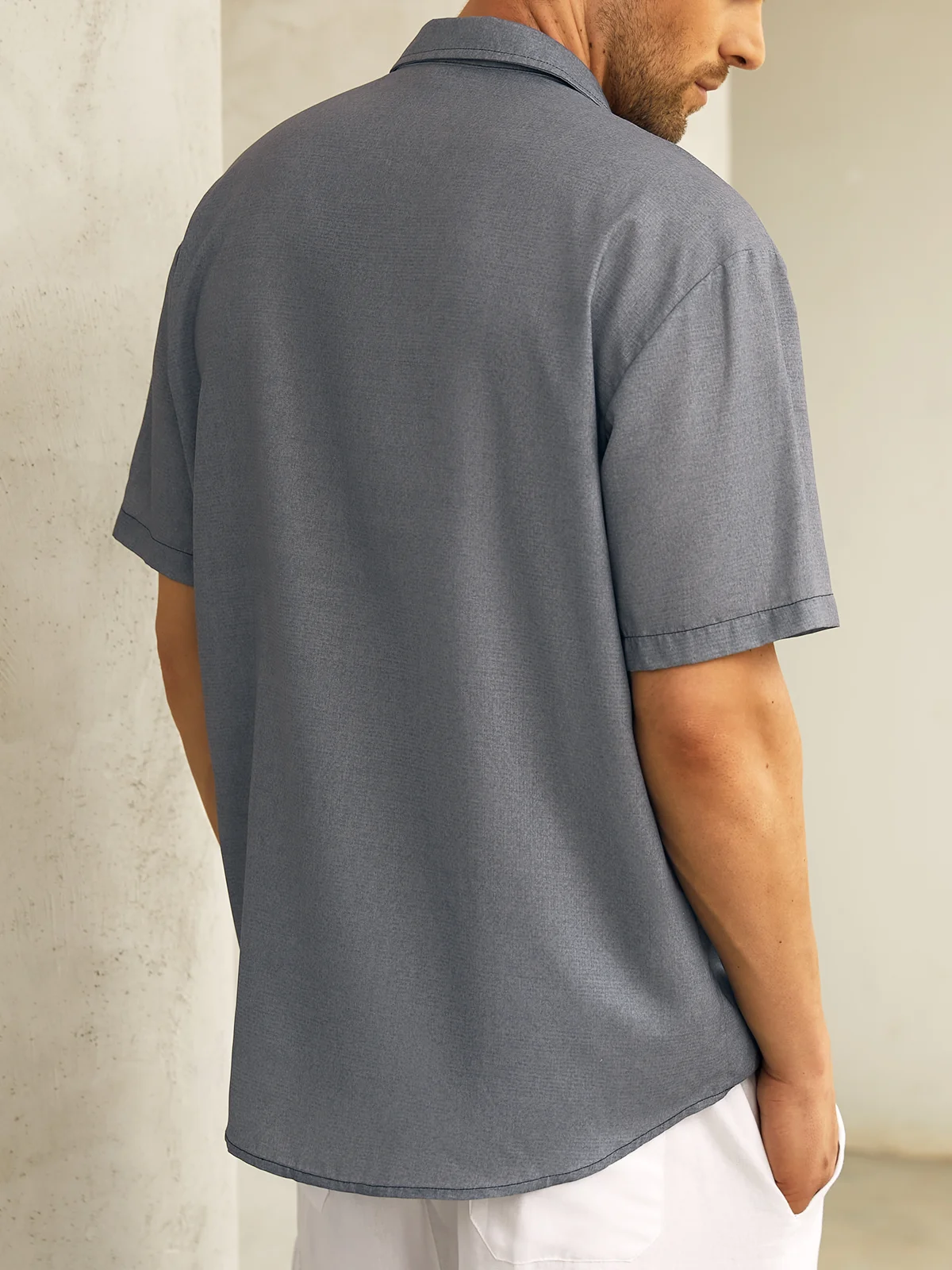 Plants Chest Pocket Short Sleeve Bowling Shirt