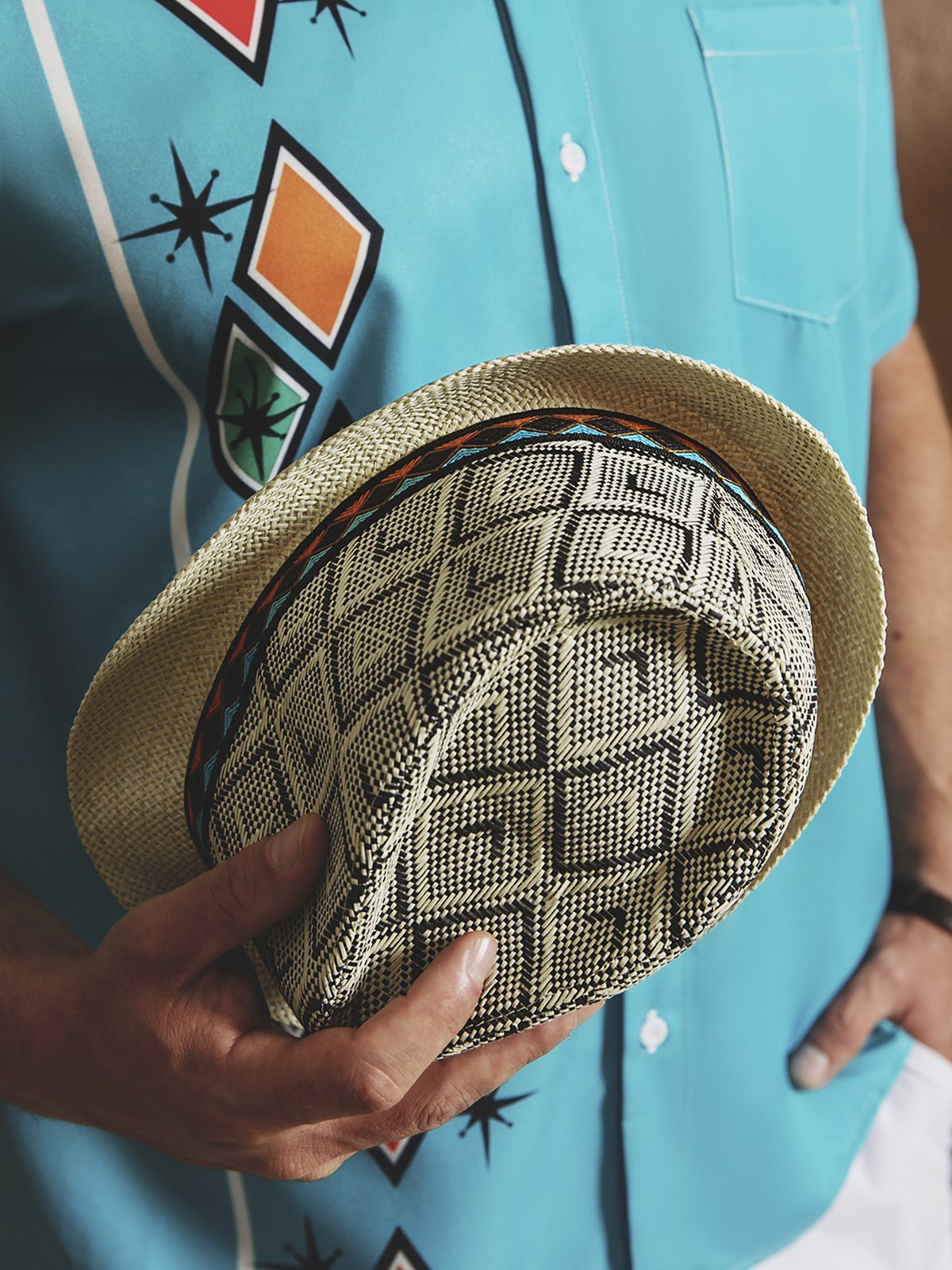 Mens Outdoor Sun Protection Straw Hat