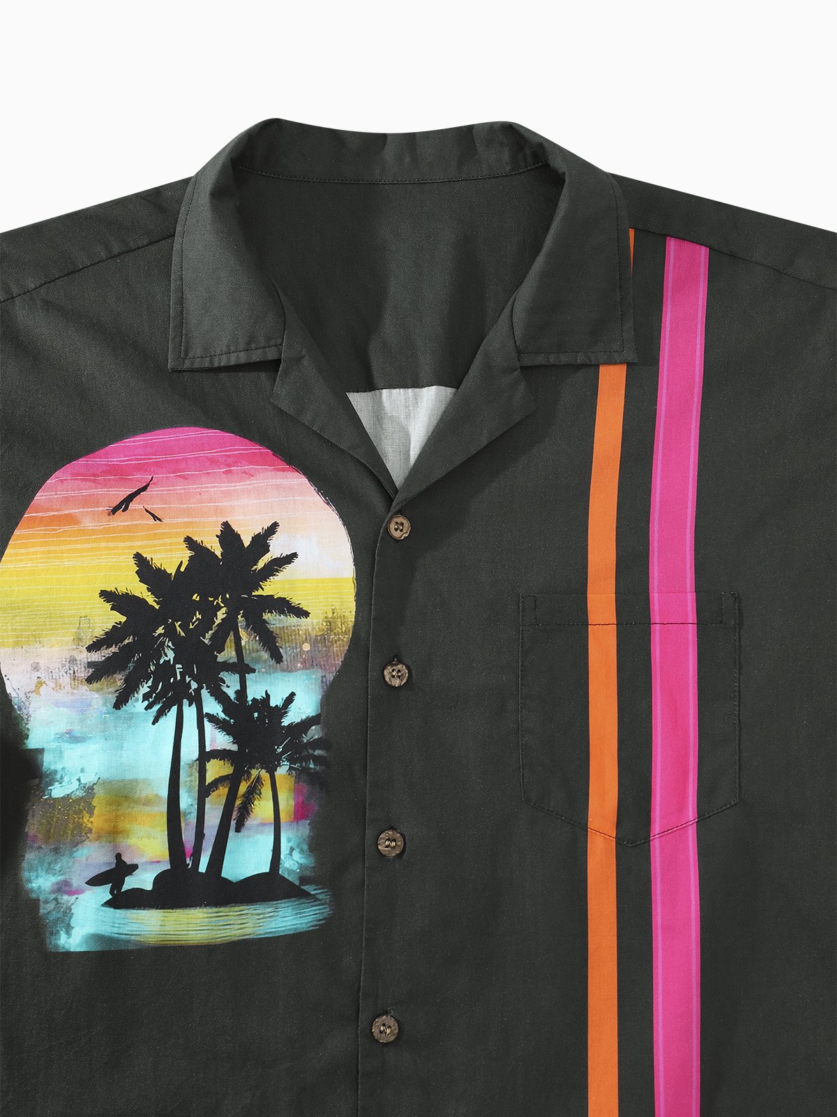 Hardaddy® Cotton Coconut Tree Bowling Shirt