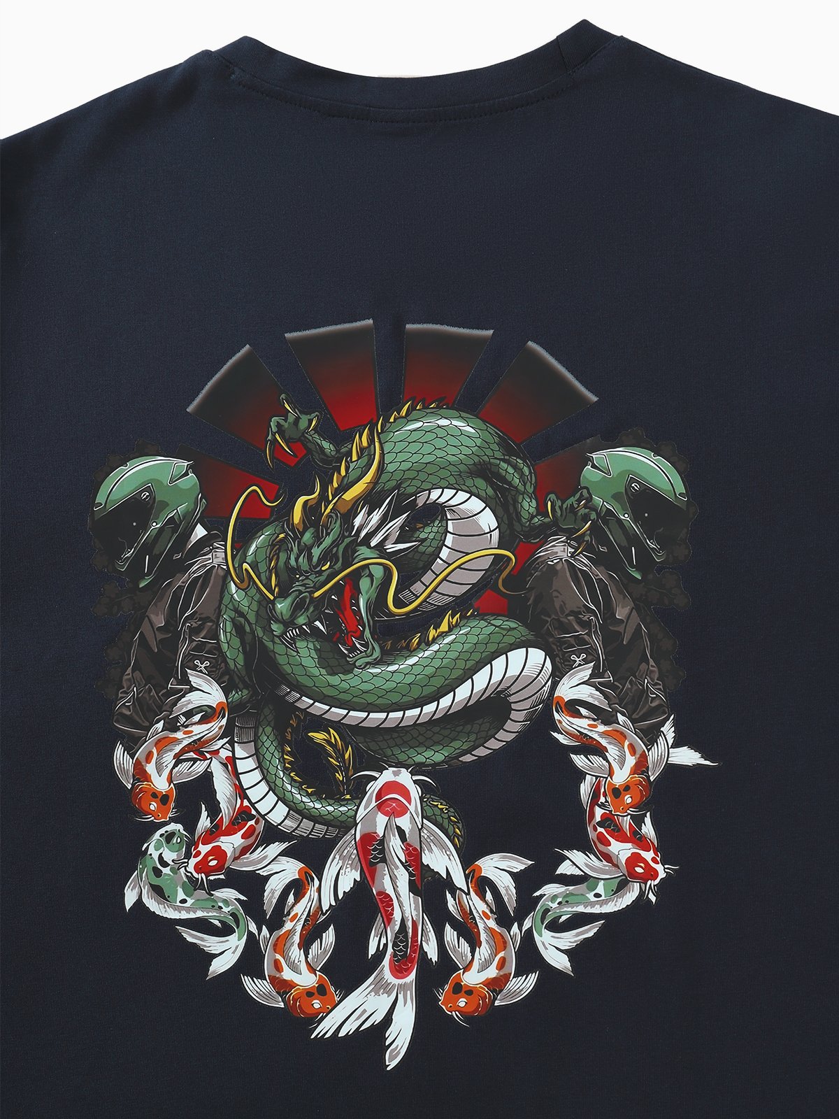 Ukiyoe Dragon Casual Long Sleeve T-Shirt