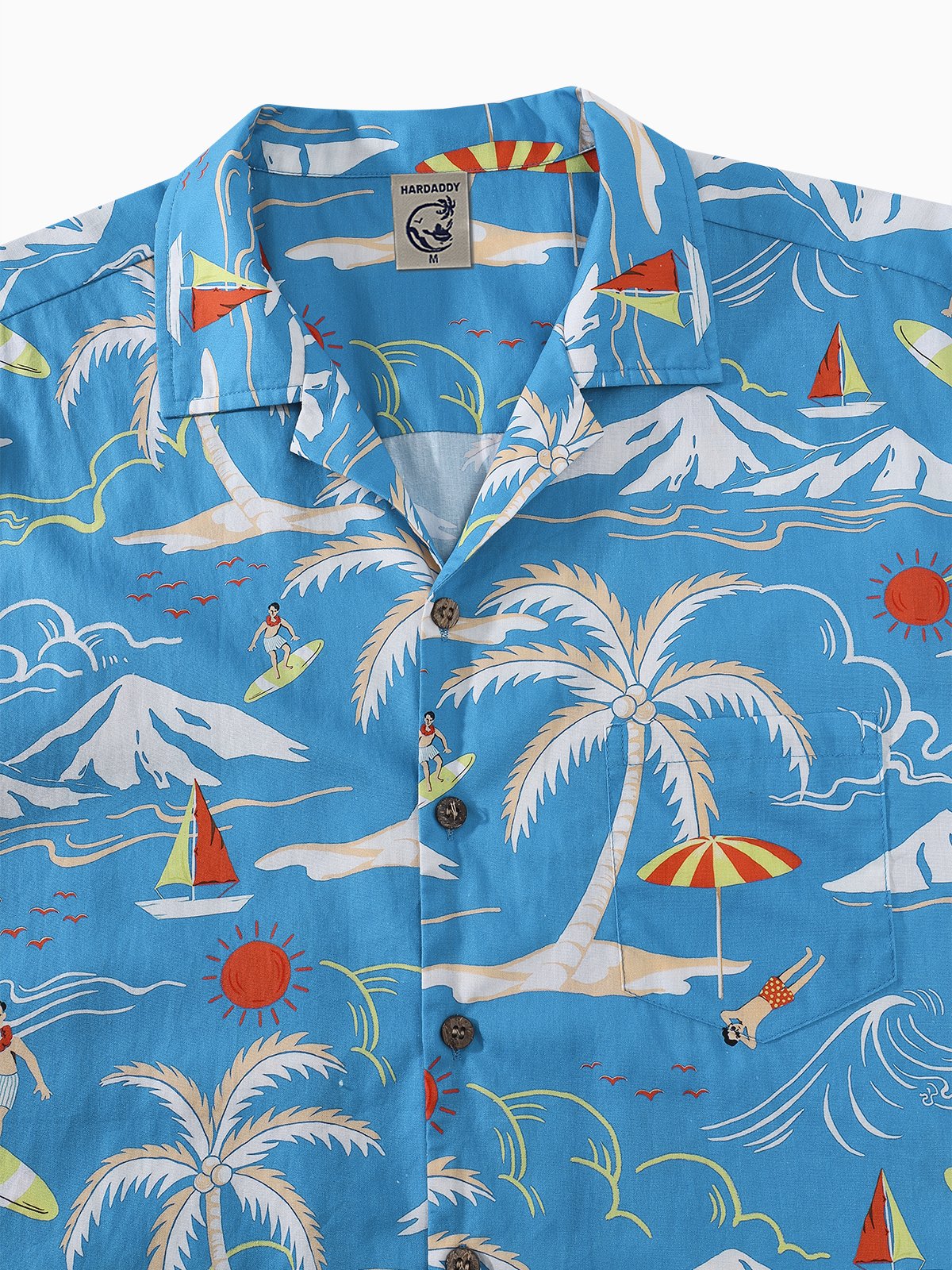 Hardaddy® Cotton Palm Tree Aloha Shirt