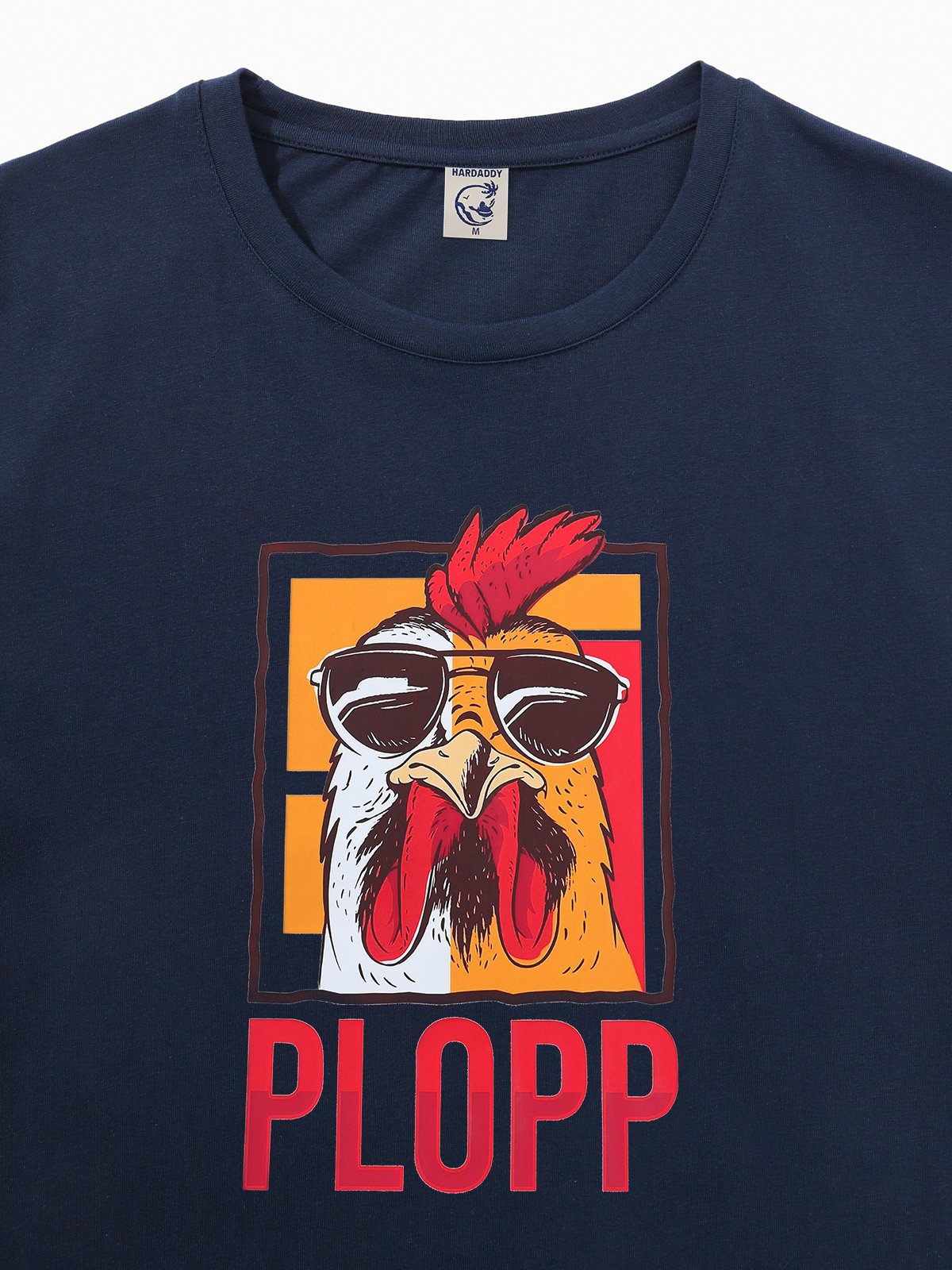 Cartoon Rooster Casual Crew Neck T-Shirt