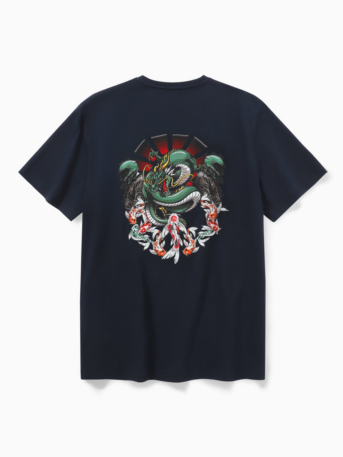 Ukiyoe Dragon Casual Long Sleeve T-Shirt