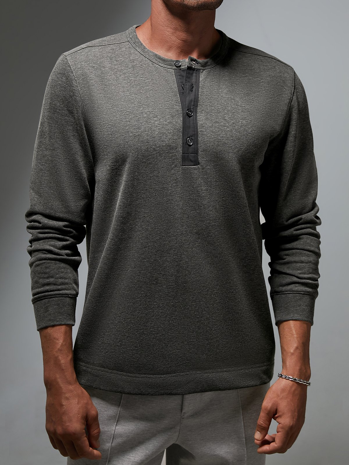 Half Open Collar Sweatshirts