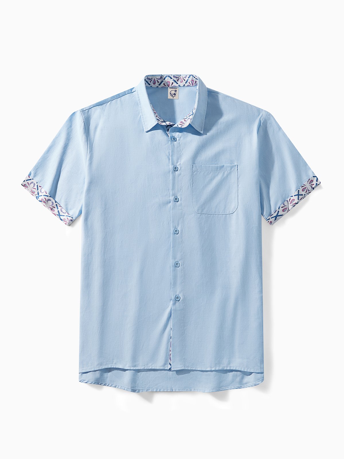 Hardaddy® Cotton Geometric Contrast Resort Shirt