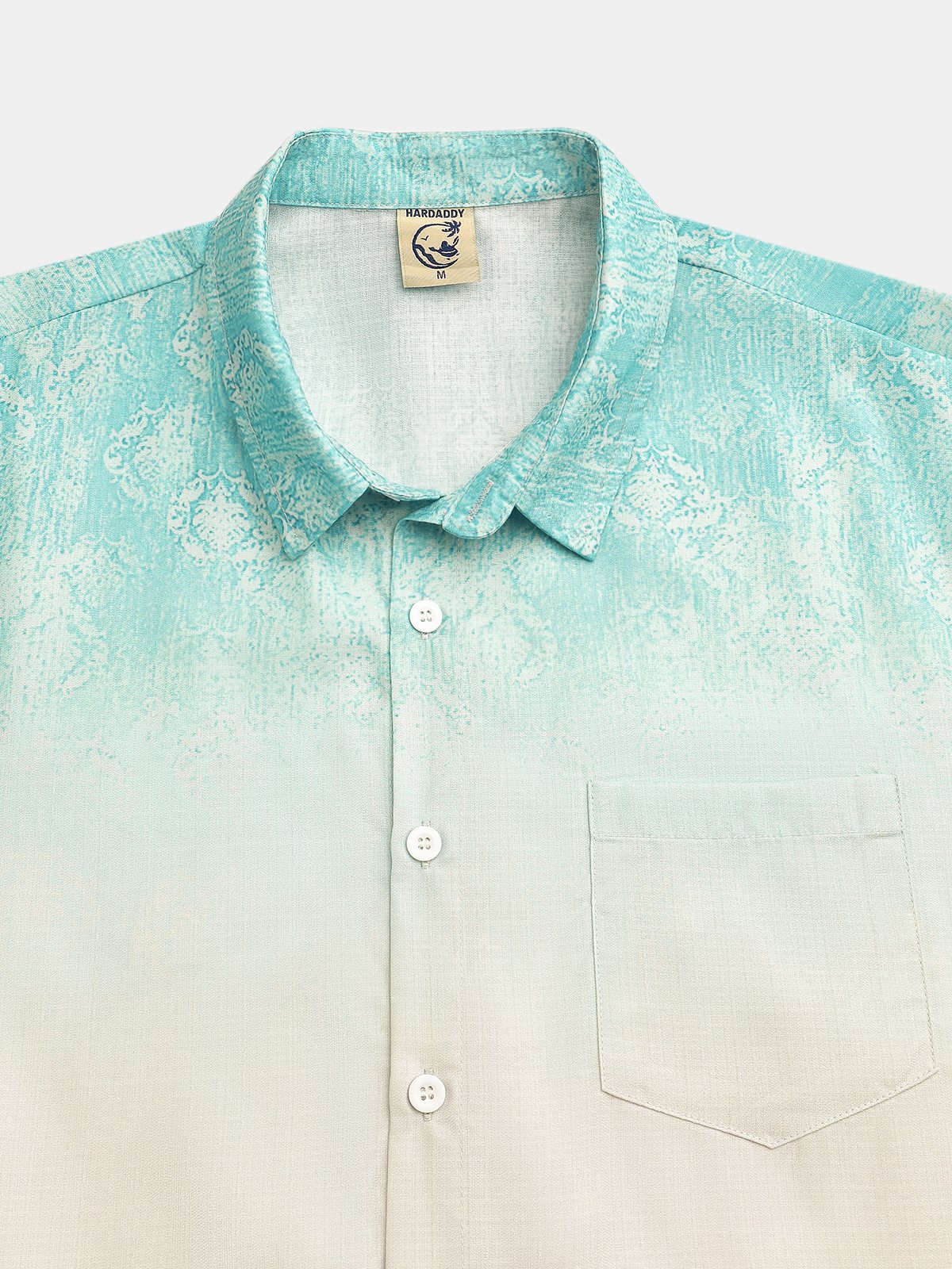 Abstract Pattern Chest Pocket Short Sleeve Casual Shirt