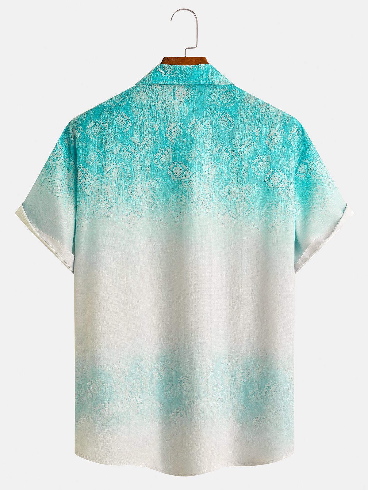 Abstract Pattern Chest Pocket Short Sleeve Casual Shirt