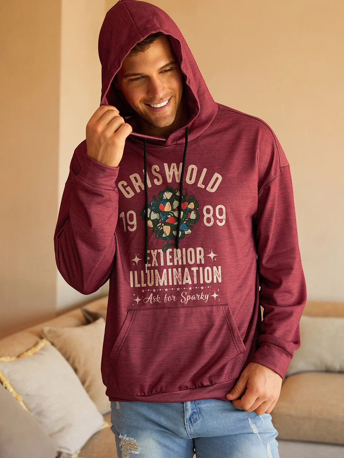 Christmas Text Letters Hoodie Sweatshirt