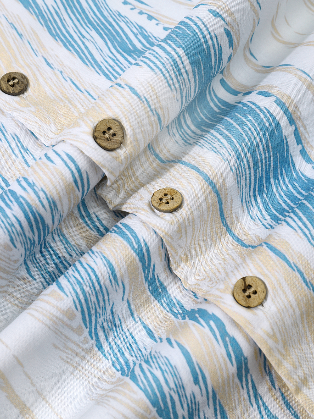 Hardaddy®Cotton Geometric Striped Bowling Shirt