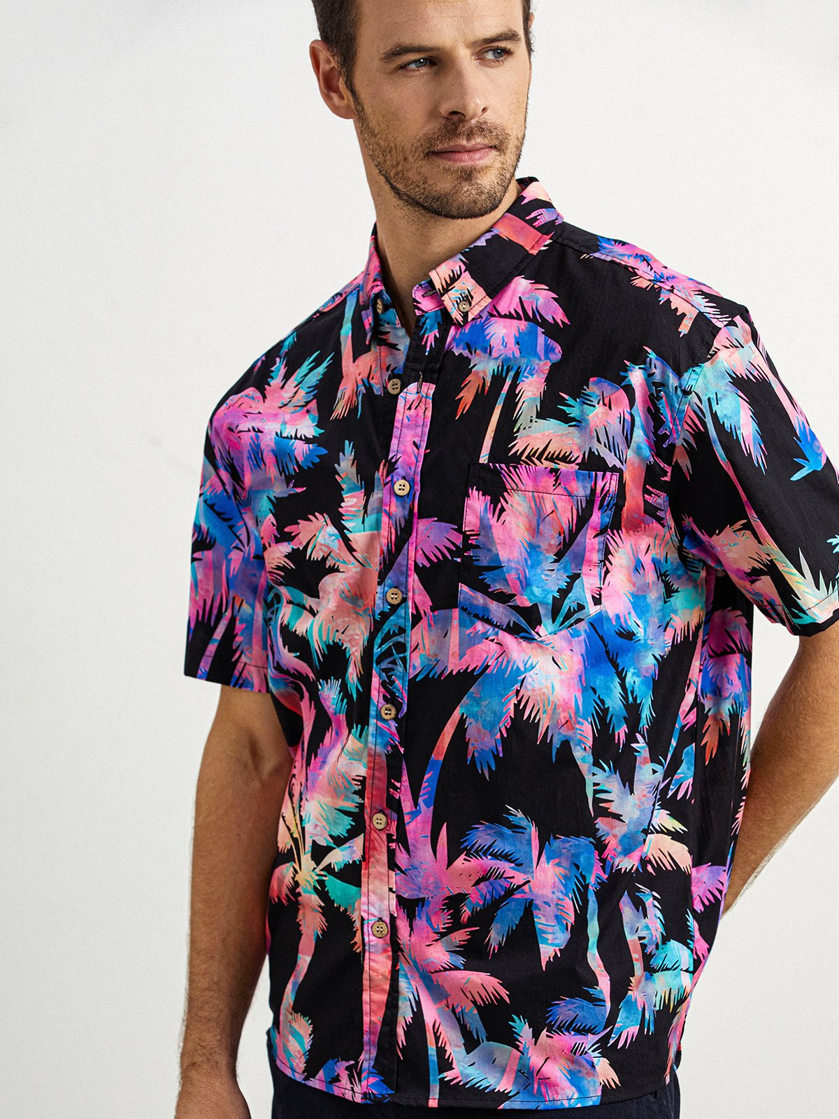 Hardaddy® Cotton Palm Tree Oxford Shirt