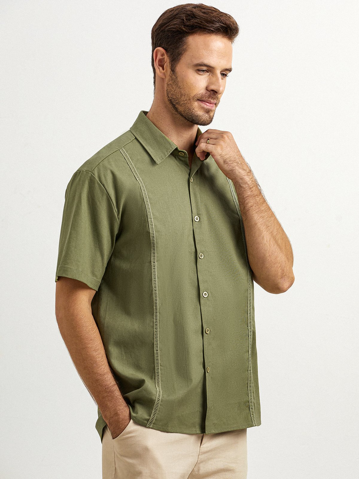 Hardaddy® Cotton Ribbon Guayabera Shirt