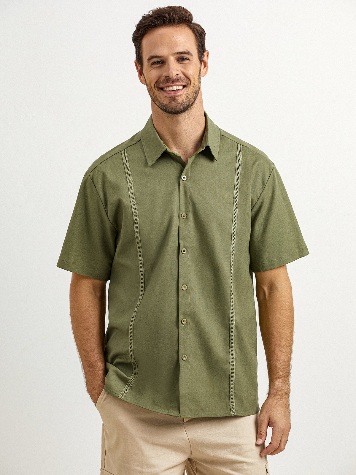 Hardaddy® Cotton Ribbon Guayabera Shirt