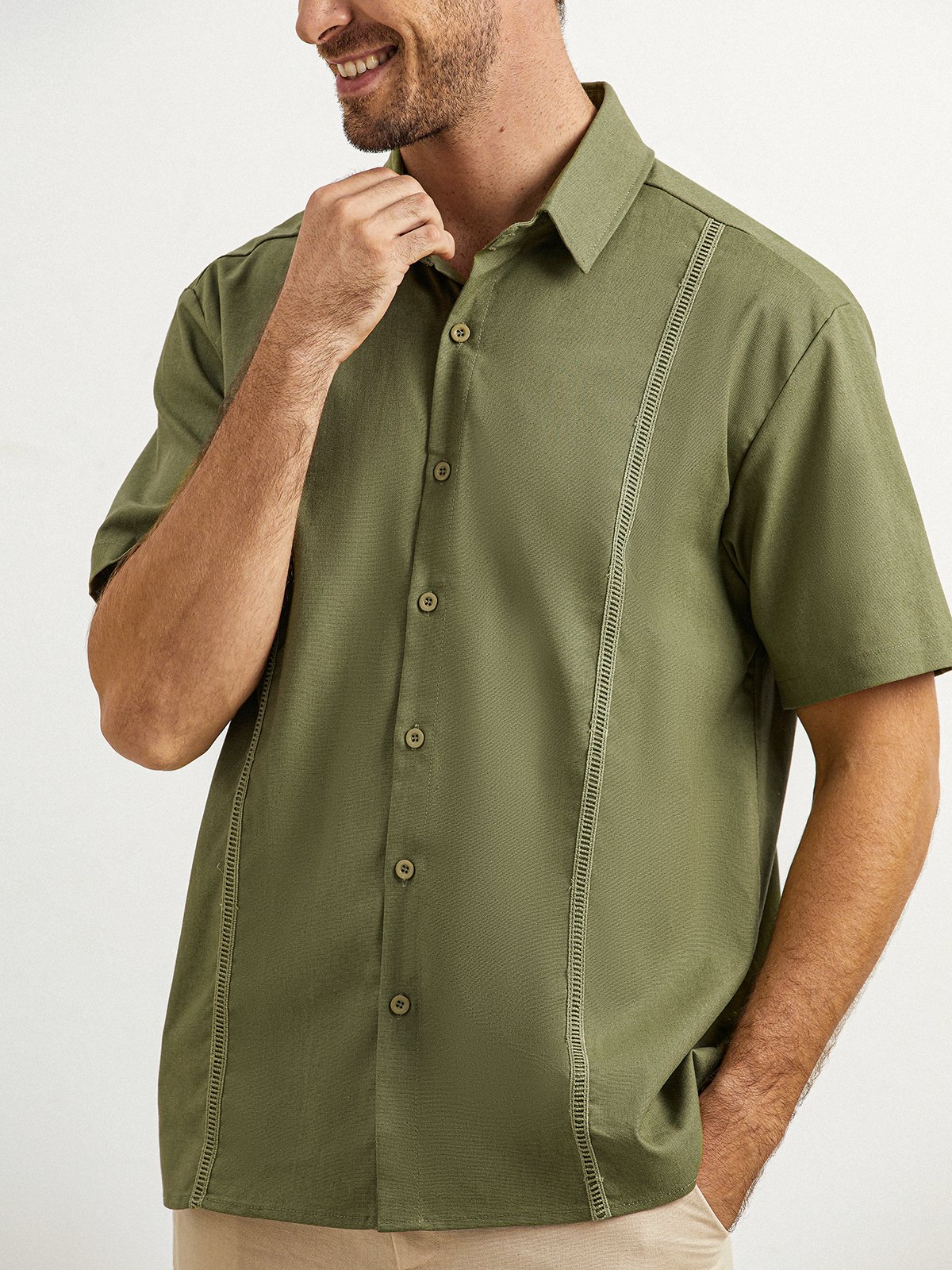 Hardaddy® Cotton Ribbon Guayabera Shirt