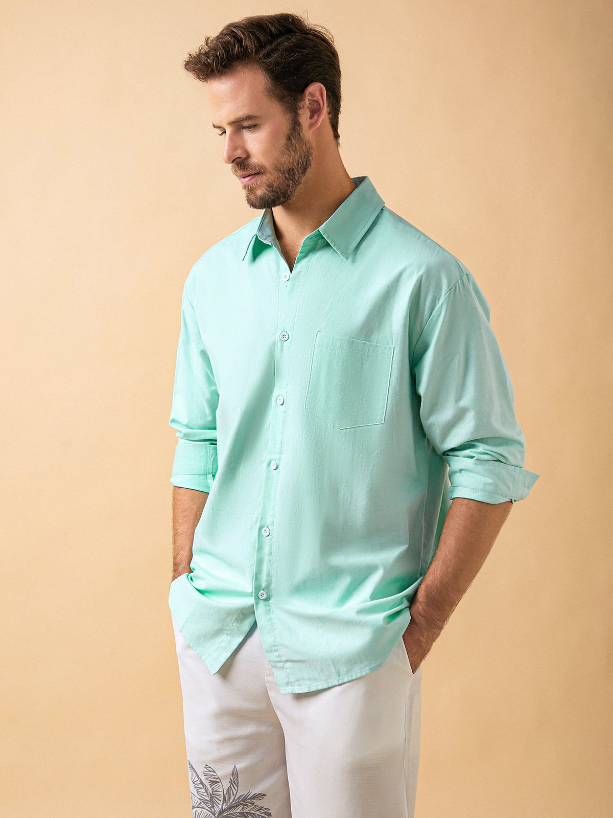 Cotton Plain Classic Shirt