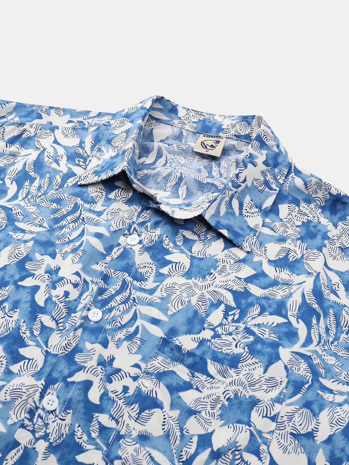Tropical Floral Chest Pocket Short Sleeve Casual Shirt