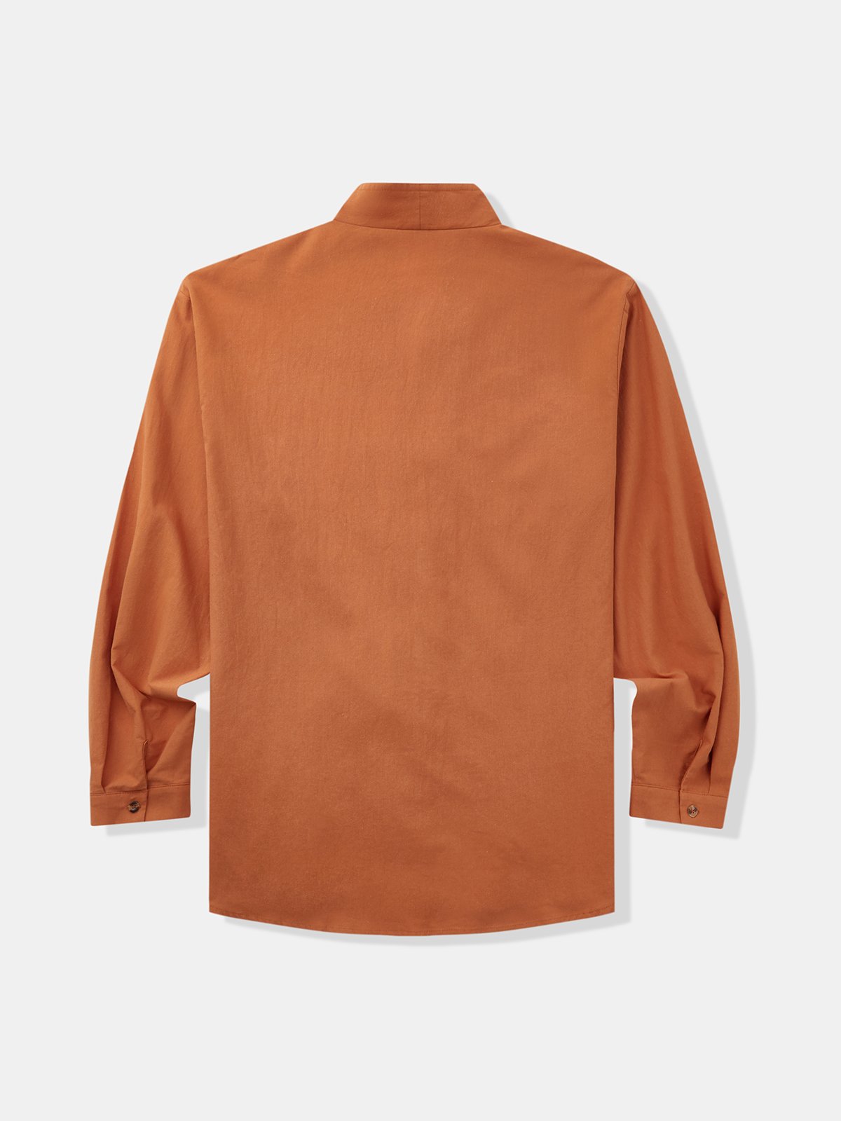 Cotton Plain Long Sleeve Casual Shirt