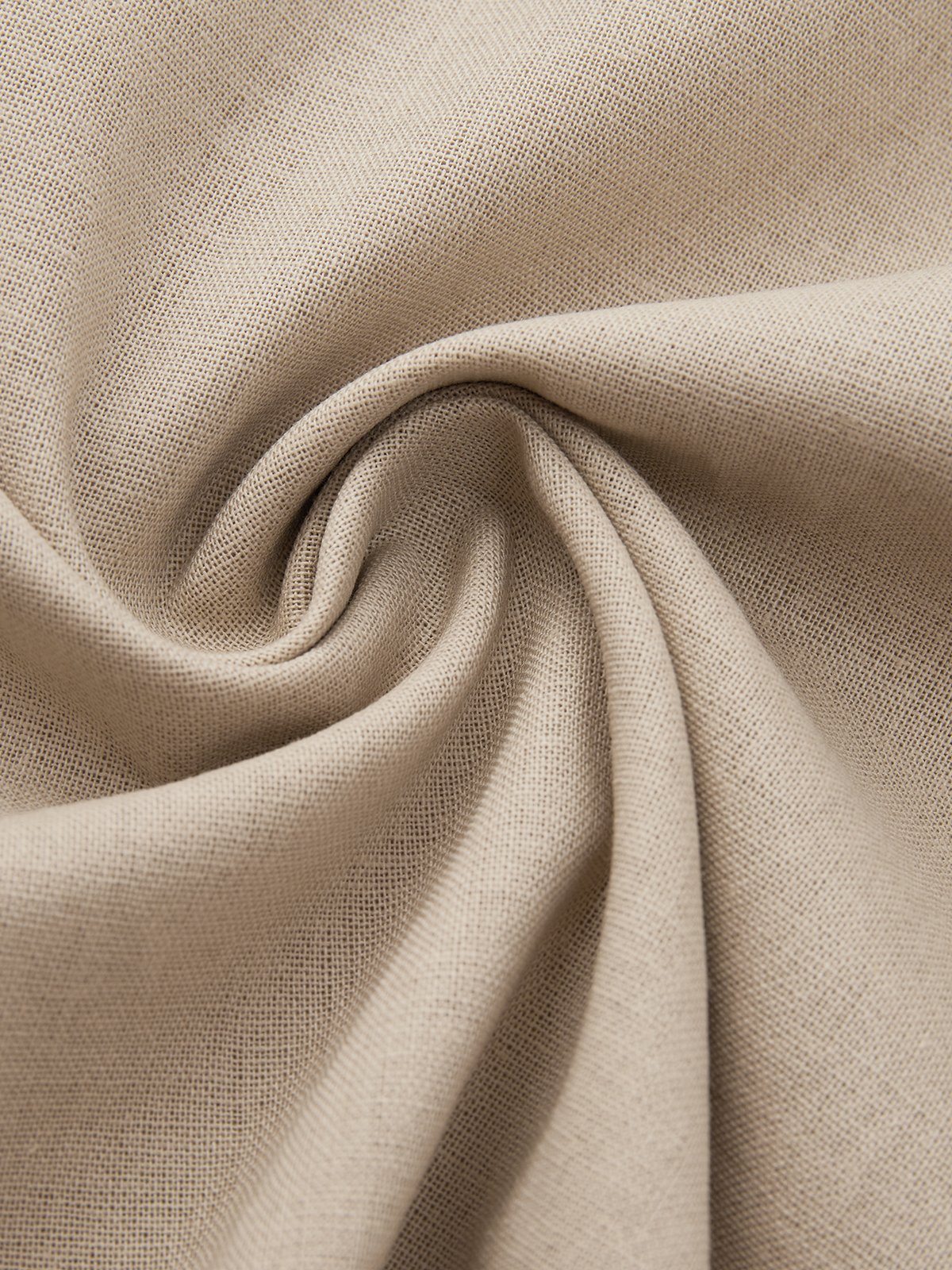 Cotton Plain Stitching Contrast Color Long Sleeve Casual Shirt