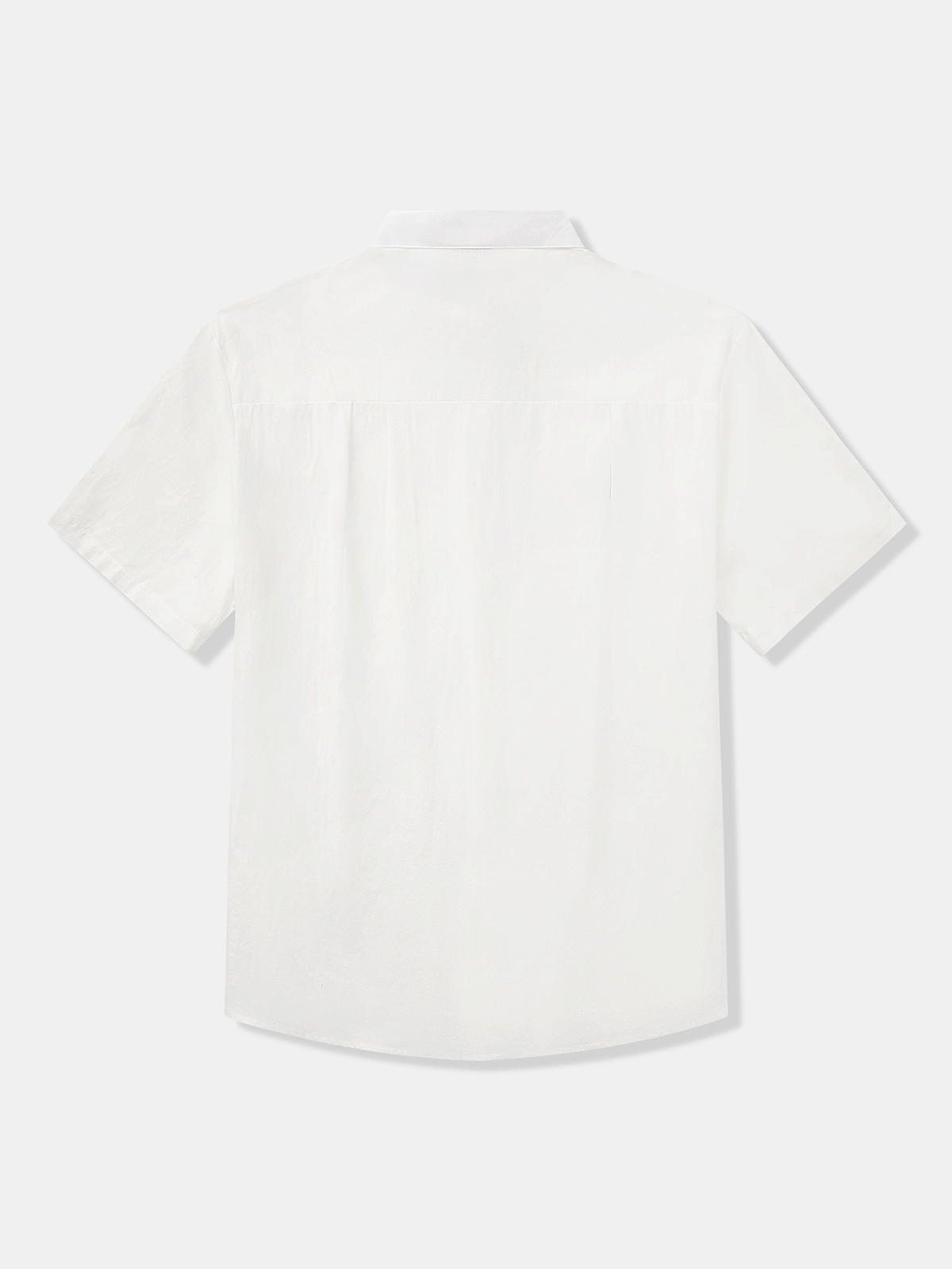 Cotton Coconut Tree Embroidery Short Sleeve Casual Shirt