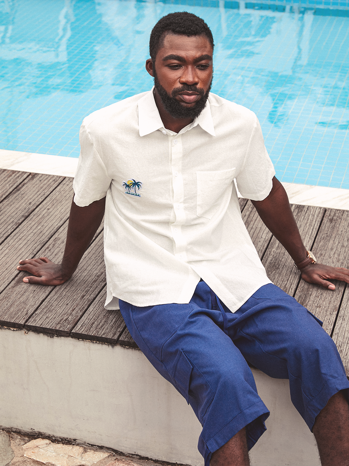 Plain Casual Cargo Shorts